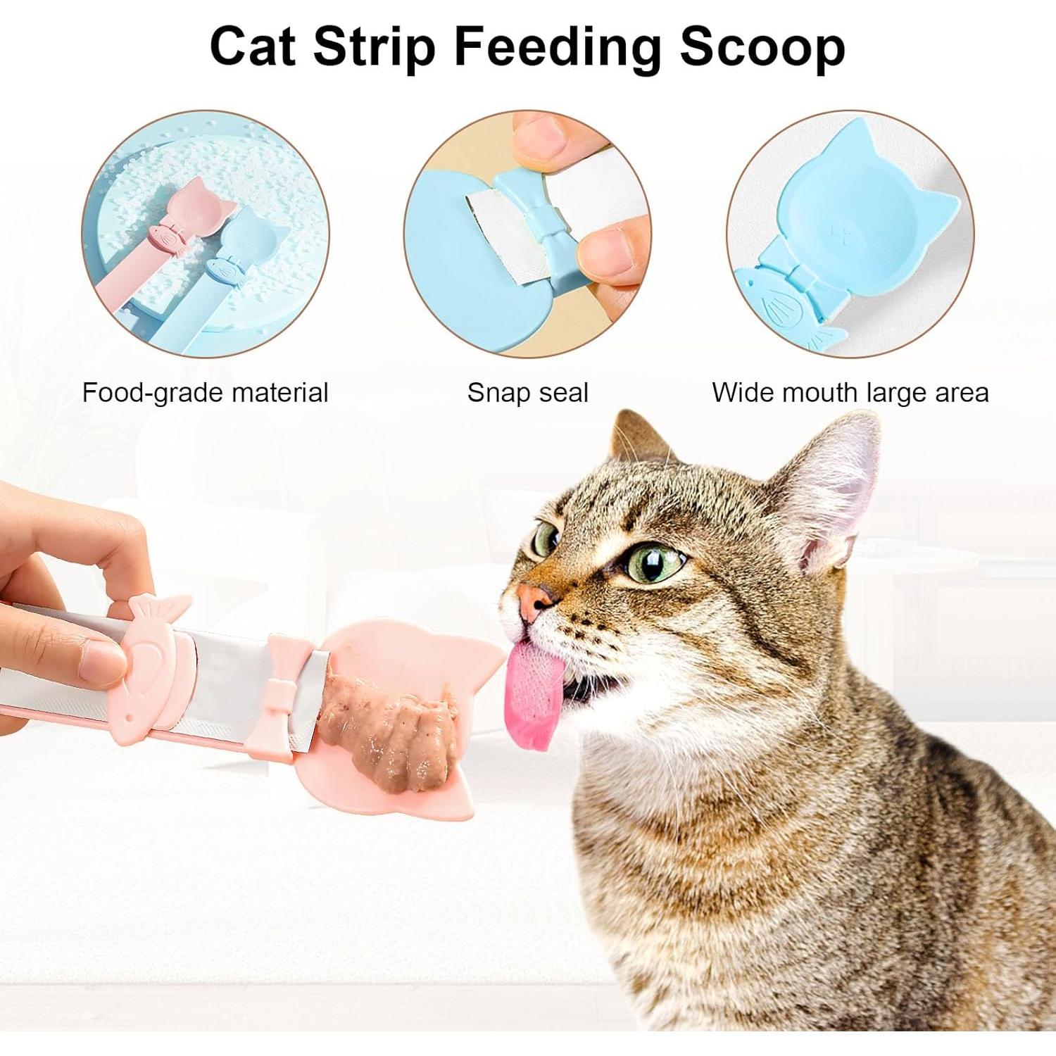 Cuchara de Alimentación para Gatos Aerbee 4PCS - Dispensador de Golosinas Exprimible