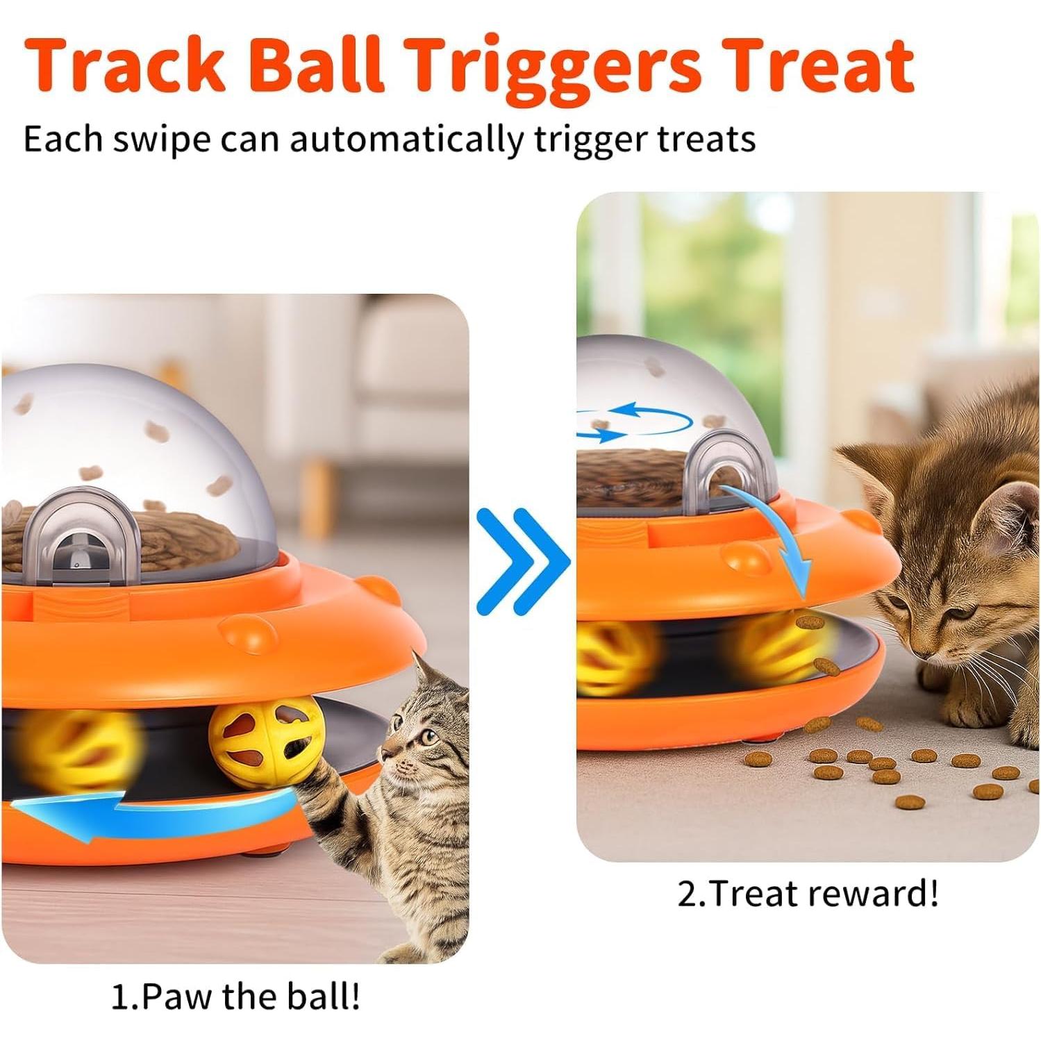 Dispensador de golosinas para gatos Fanosy, automático y recargable