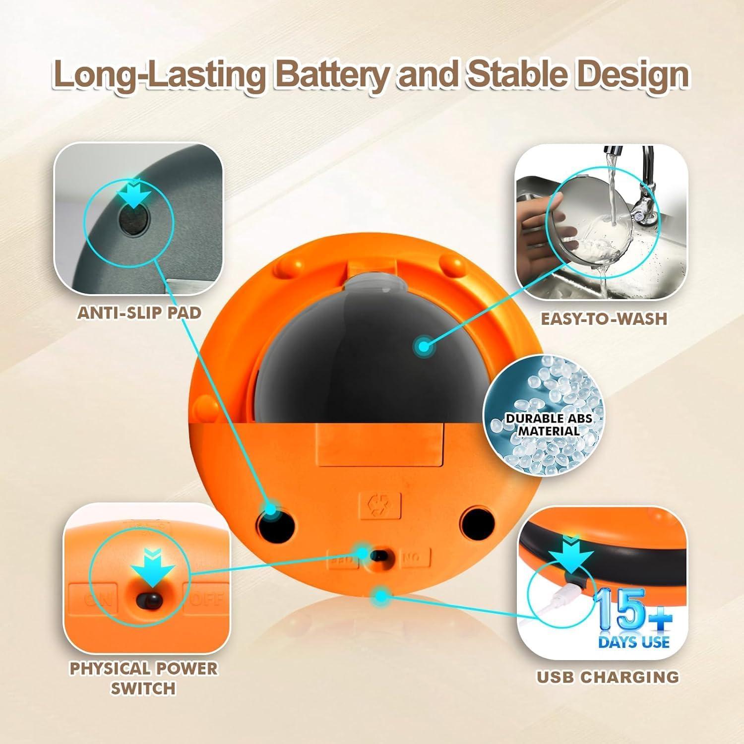 Dispensador de golosinas para gatos Fanosy, automático y recargable