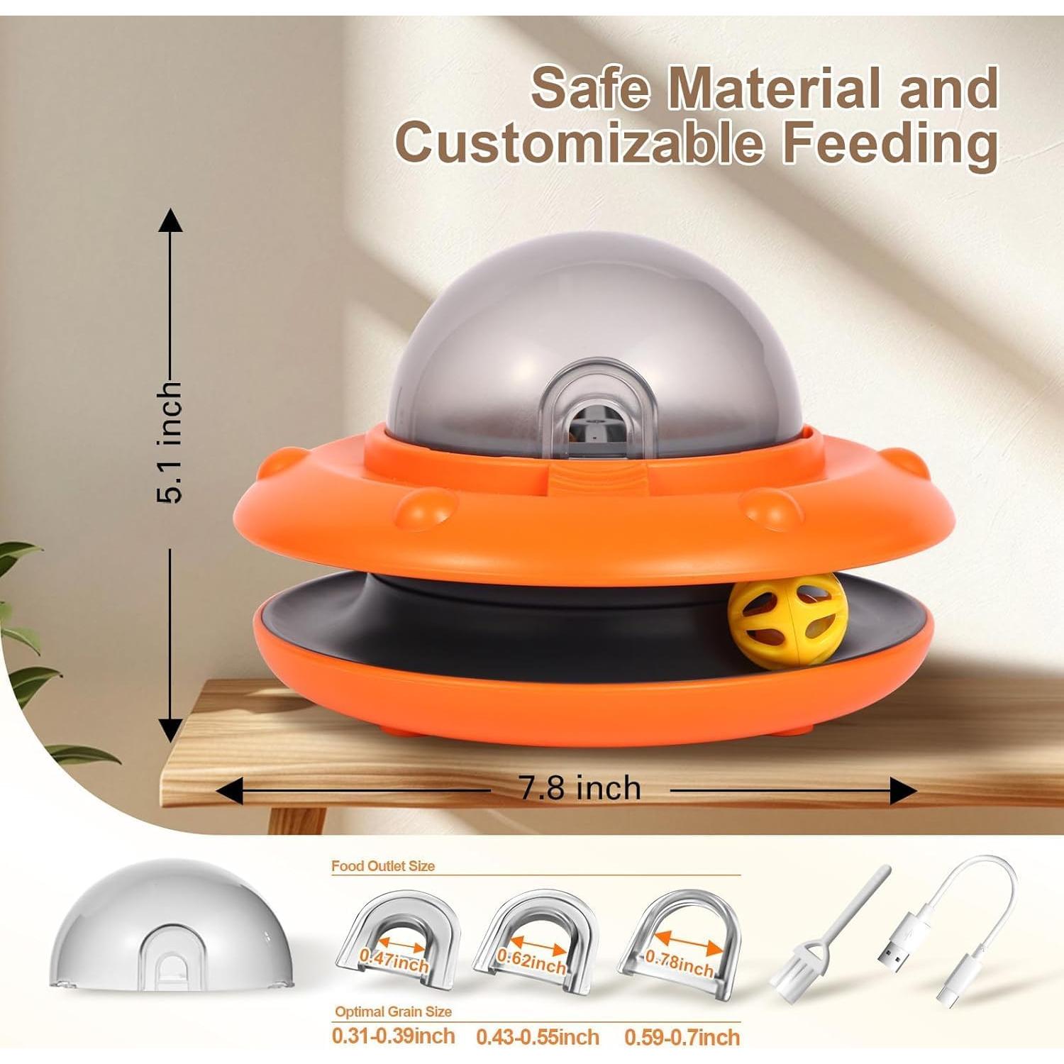 Dispensador de golosinas para gatos Fanosy, automático y recargable