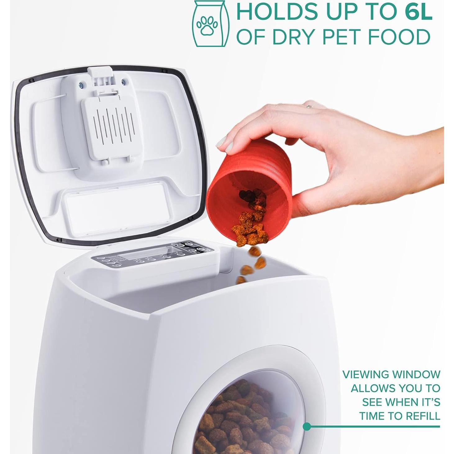 Dispensador Automático de Comida Arf Pets 6L para Mascotas