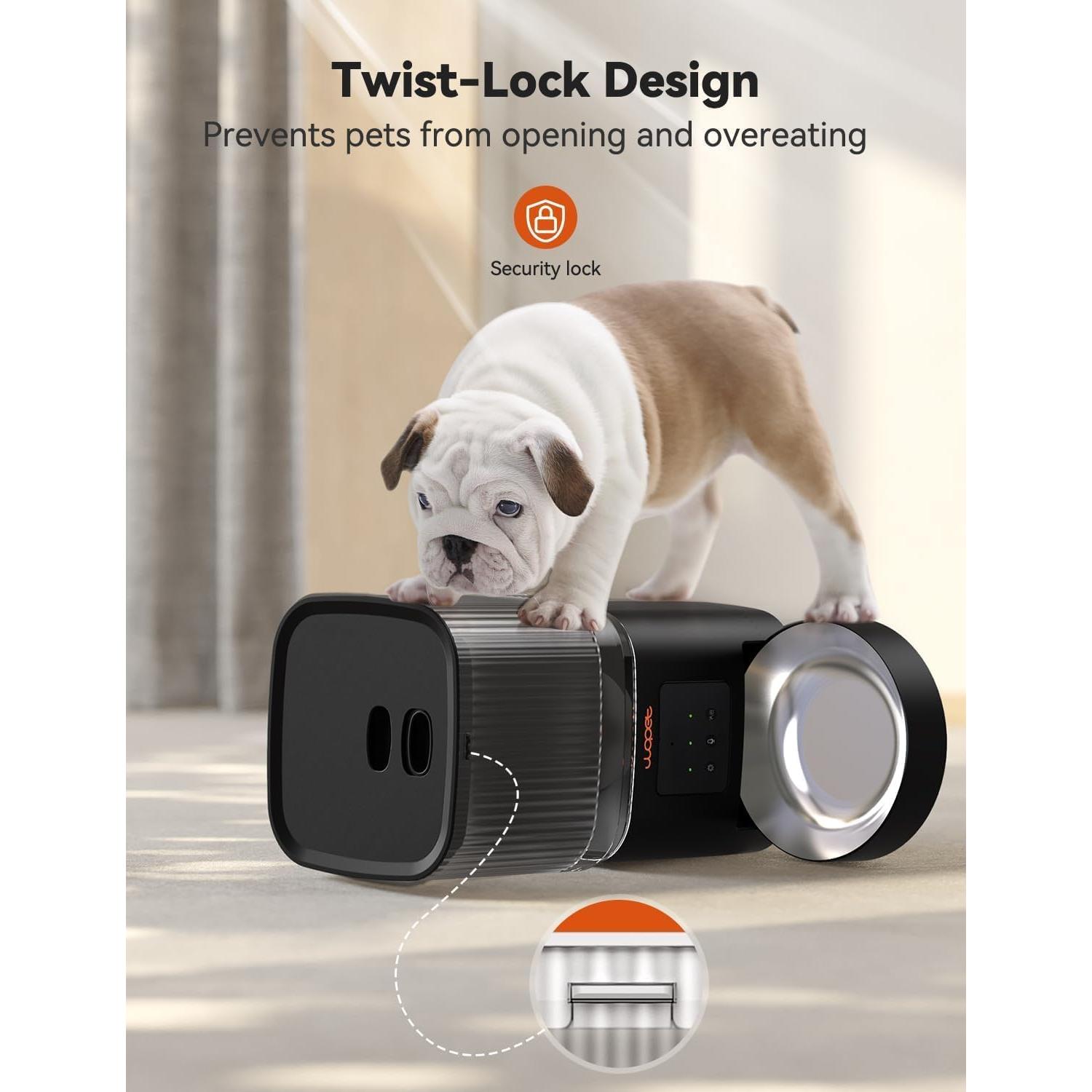 Comedero Automático WOPET 5G WiFi para Gatos y Perros 4L