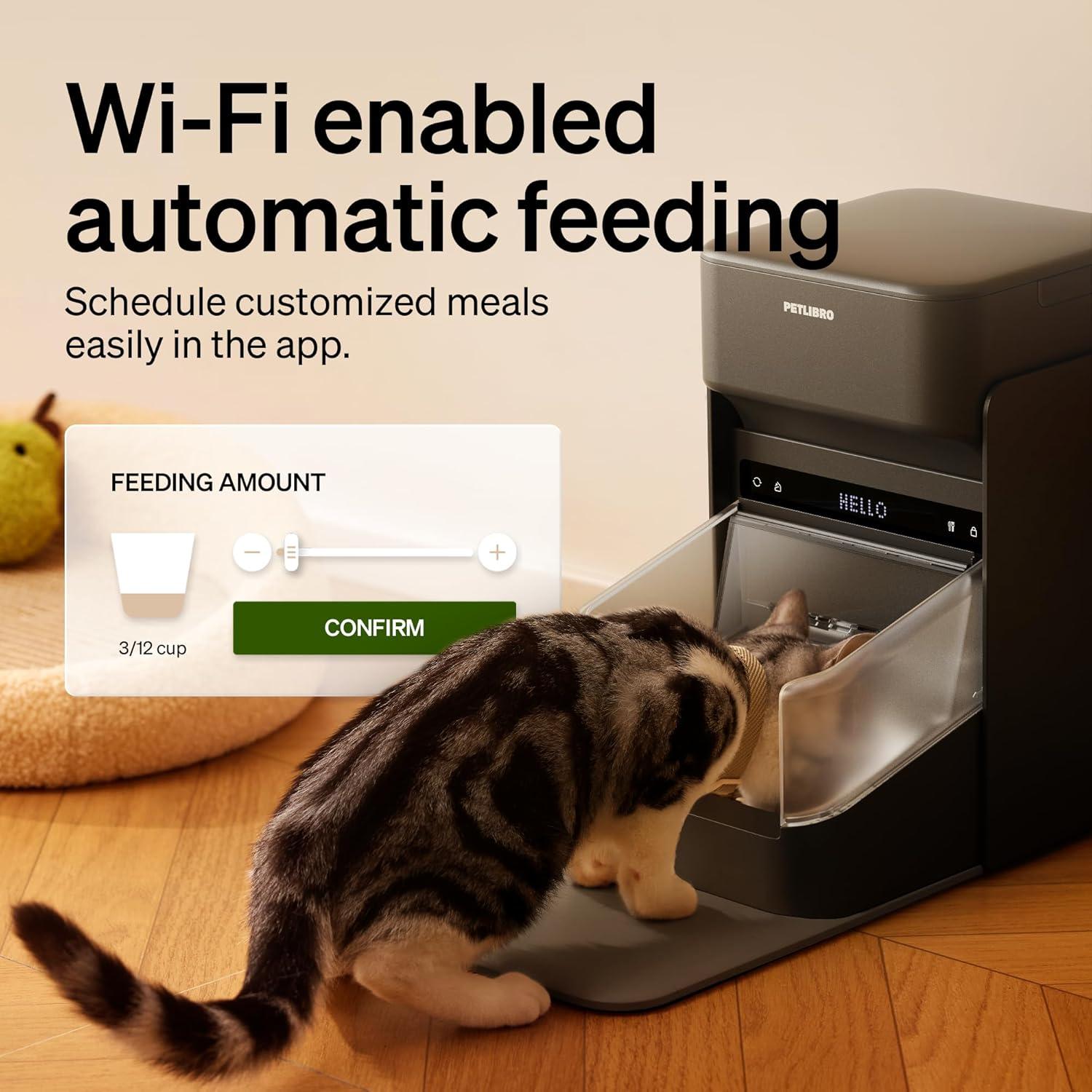 Alimentador Automático para Gatos PETLIBRO 3L RFID Negro