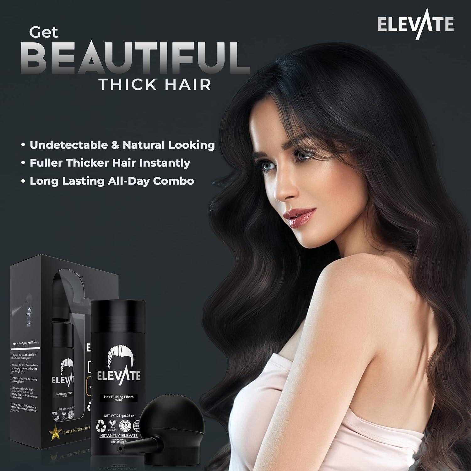 ELEVATE Kit Perfeccionamiento Cabello 2 en 1 | Fibras y Spray
