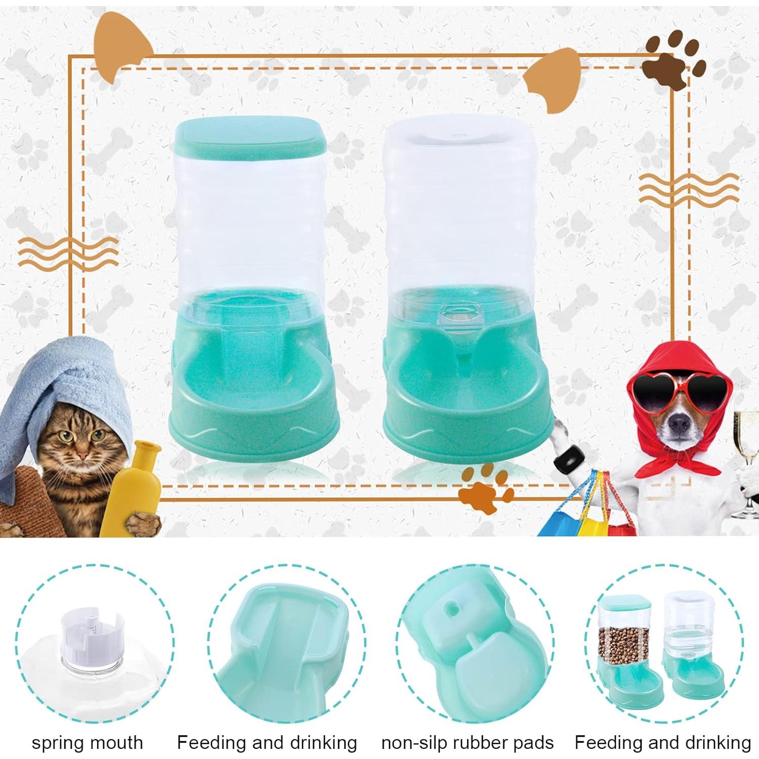 Comedero y Dispensador de Agua Automático para Gatos y Perros 3.5L WYBG