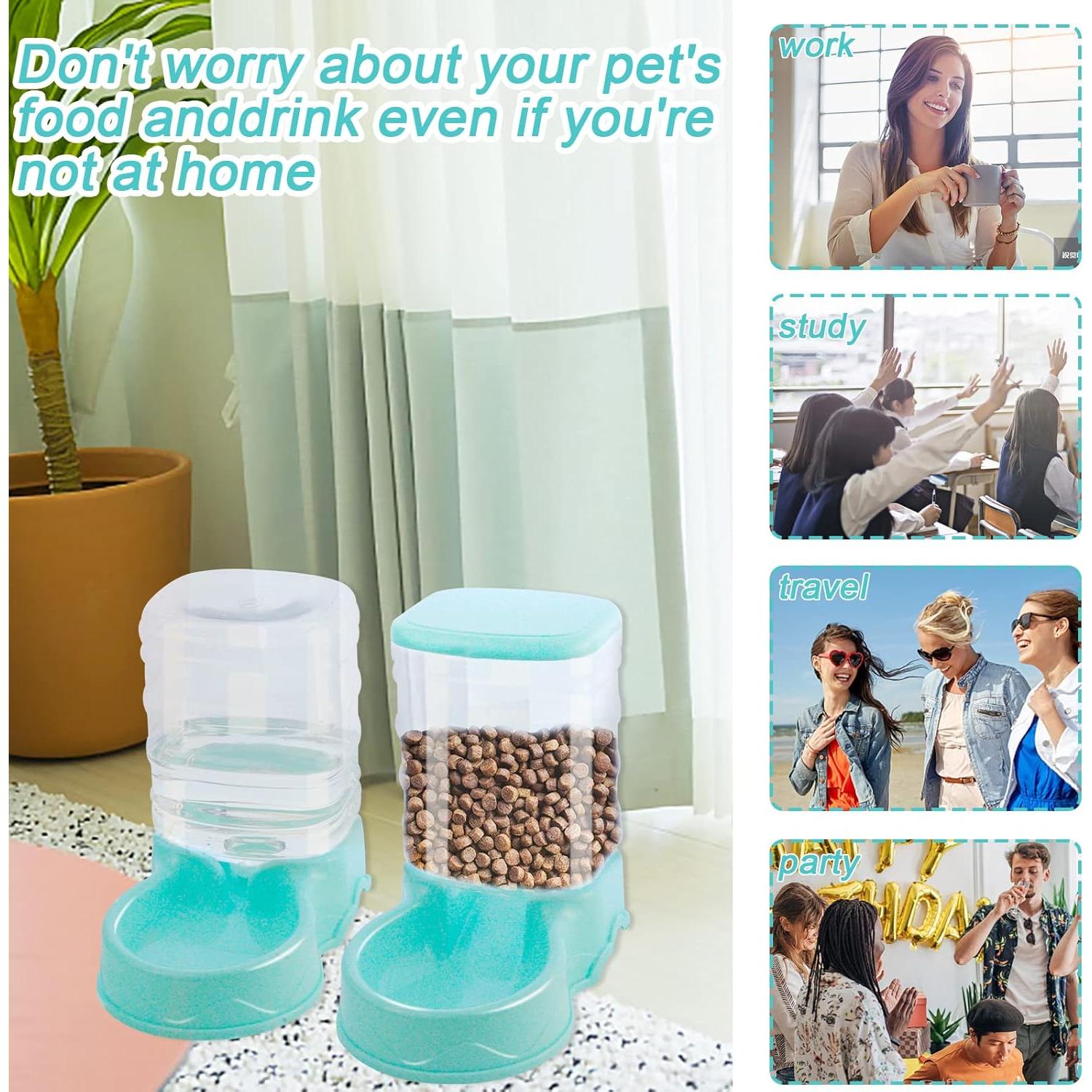 Comedero y Dispensador de Agua Automático para Gatos y Perros 3.5L WYBG