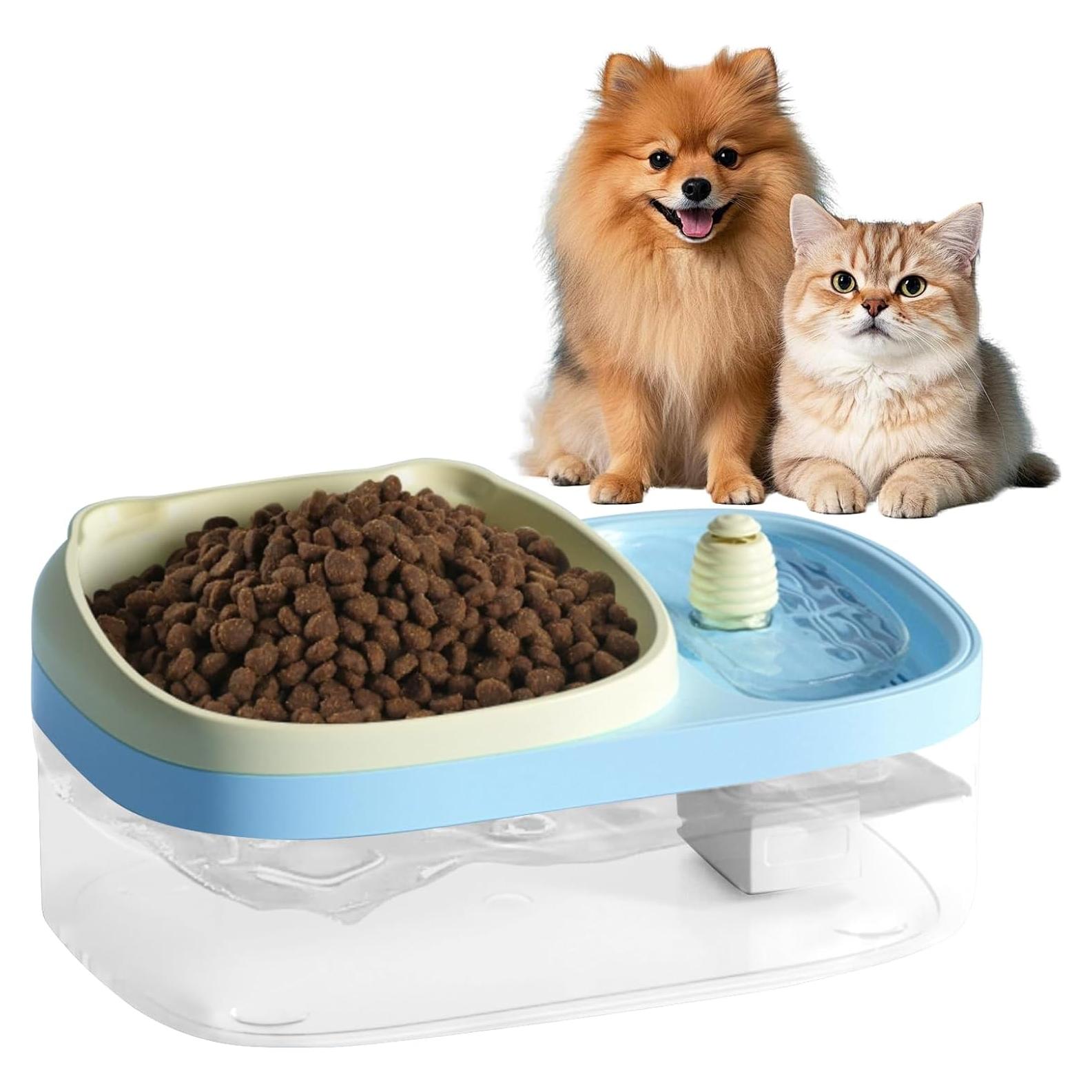 Cuencos Dobles 2 en 1 Jellydog para Perros y Gatos - Dispensador Automático de Agua 2.4L