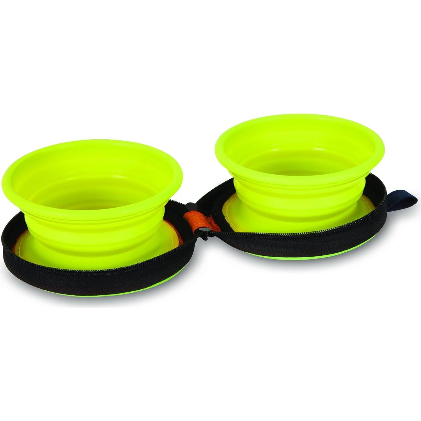 Tazón de Viaje de Silicona Petmate 3 Tazas Azul Marino/Verde