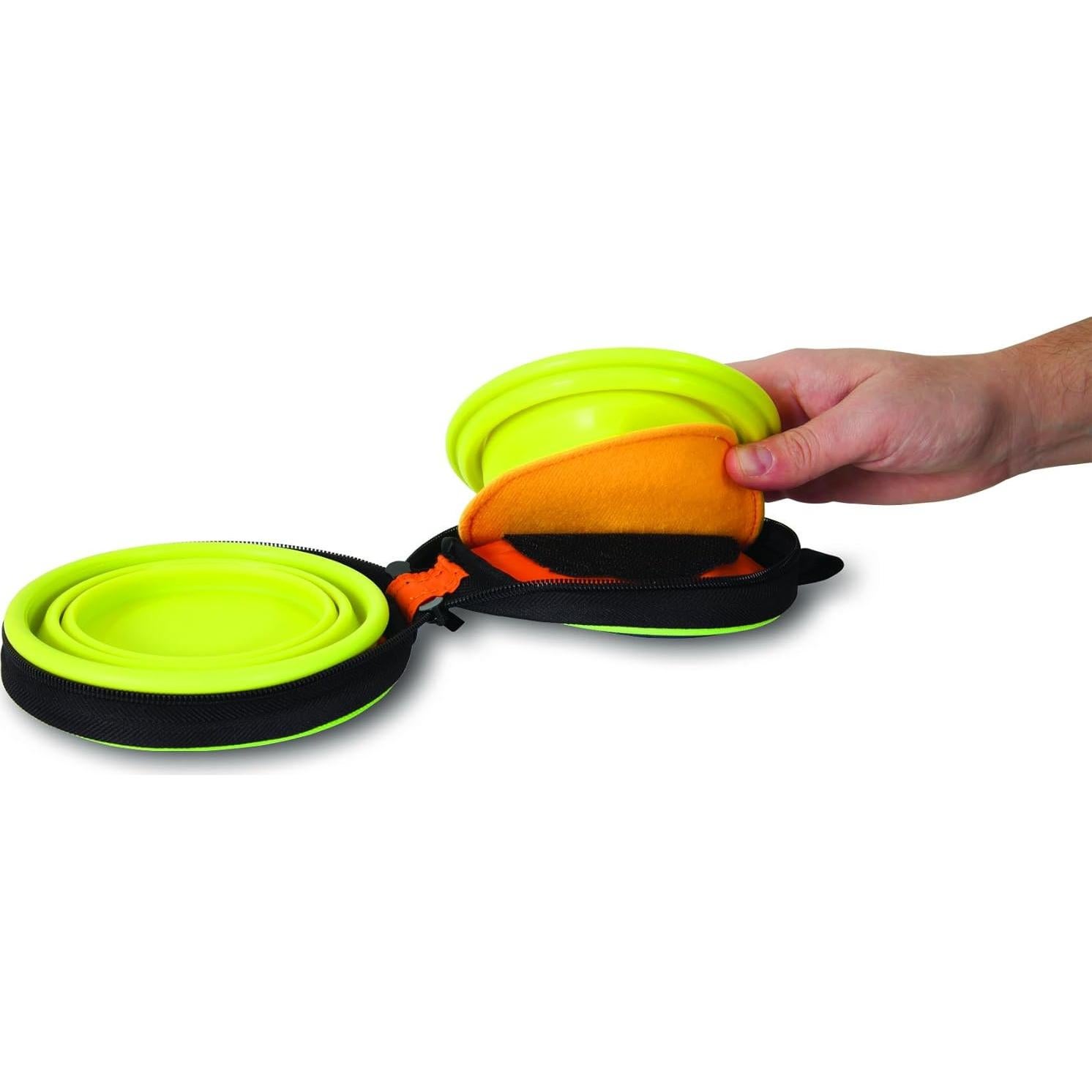 Tazón de Viaje de Silicona Petmate 3 Tazas Azul Marino/Verde