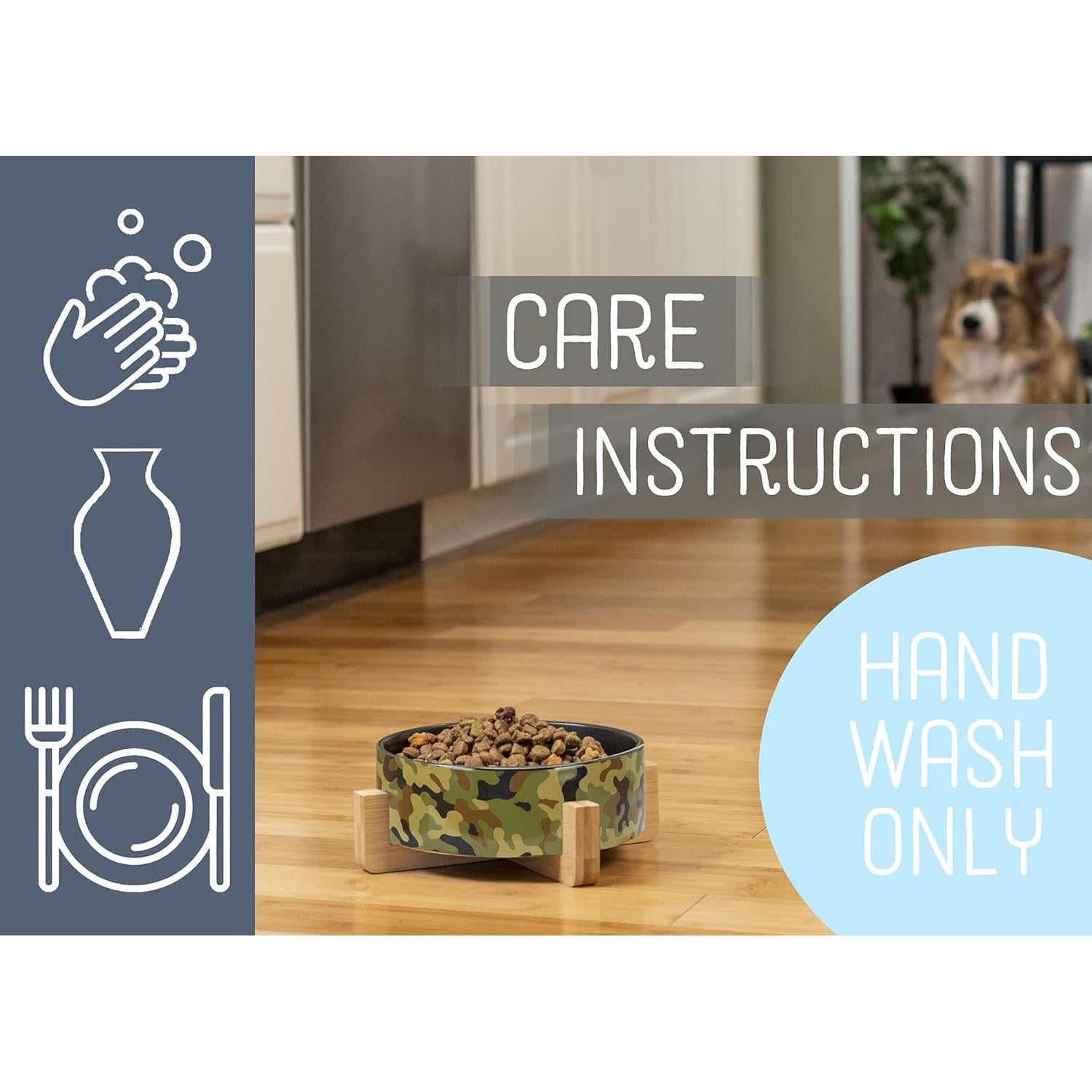 Tazón Grande para Mascotas Nat & Jules 20 cm Camuflaje Militar