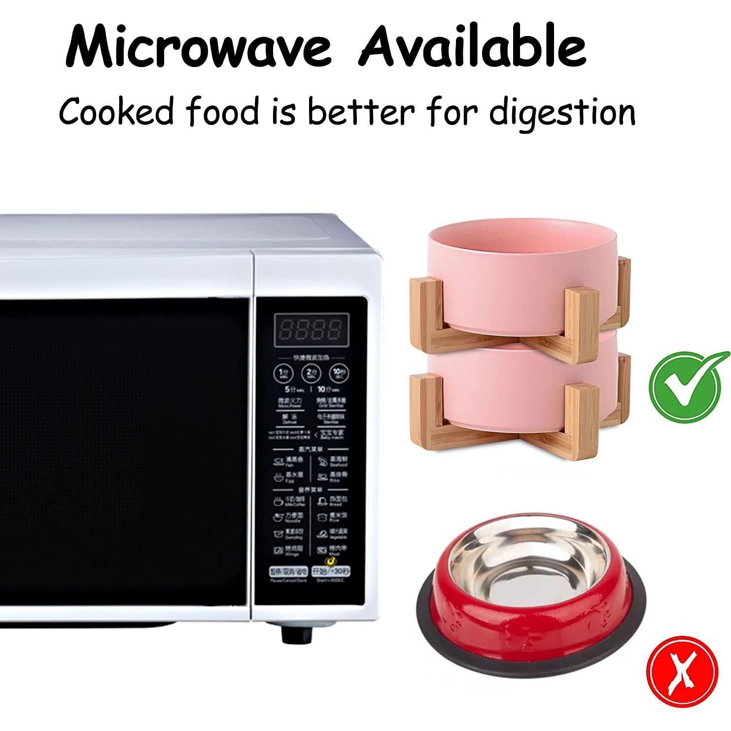 Tazones de Cerámica para Perros y Gatos Petygooing Rosa 400ml