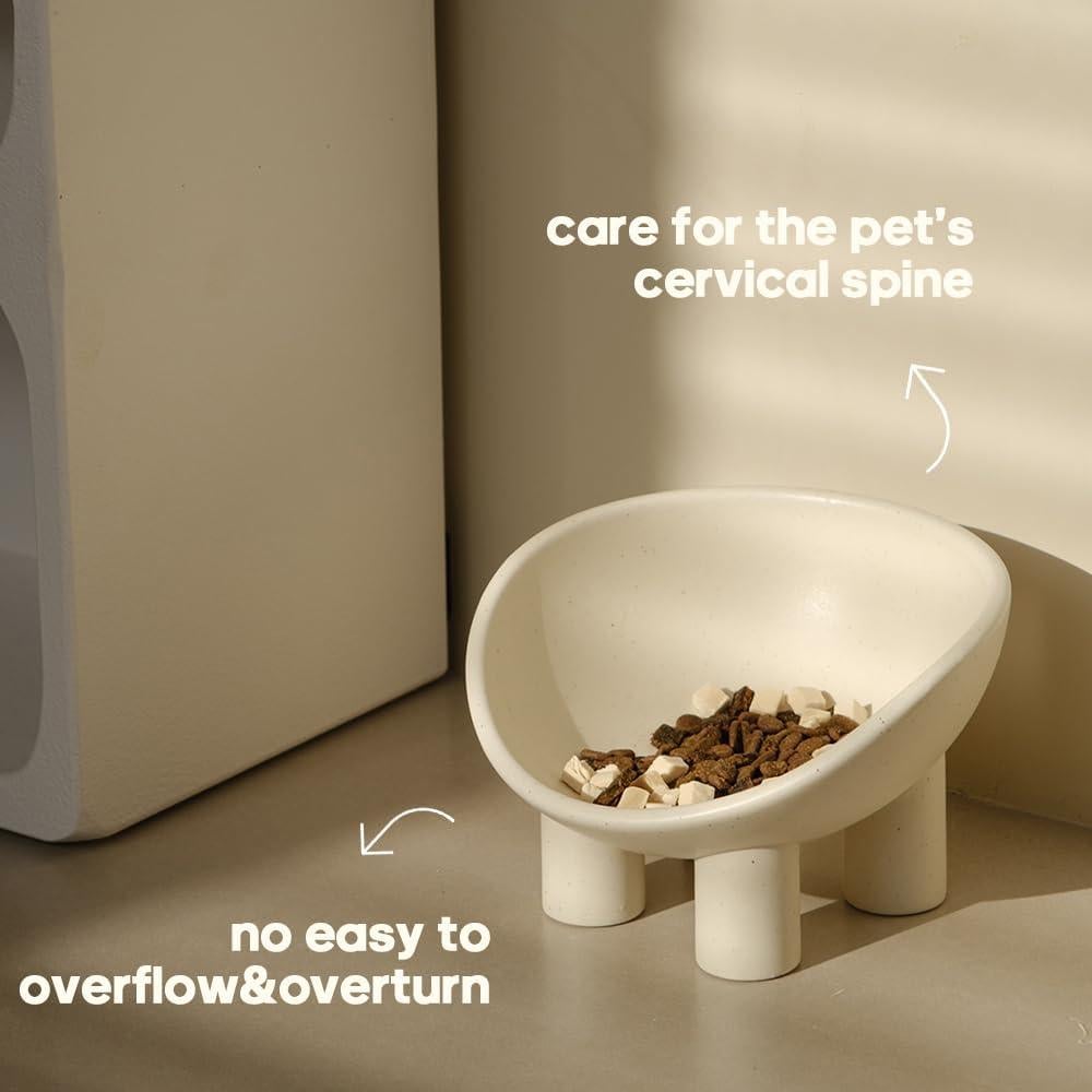 Cuenco de Gato de Cerámica WENSHUO 11.7cm 4 patas Antideslizante