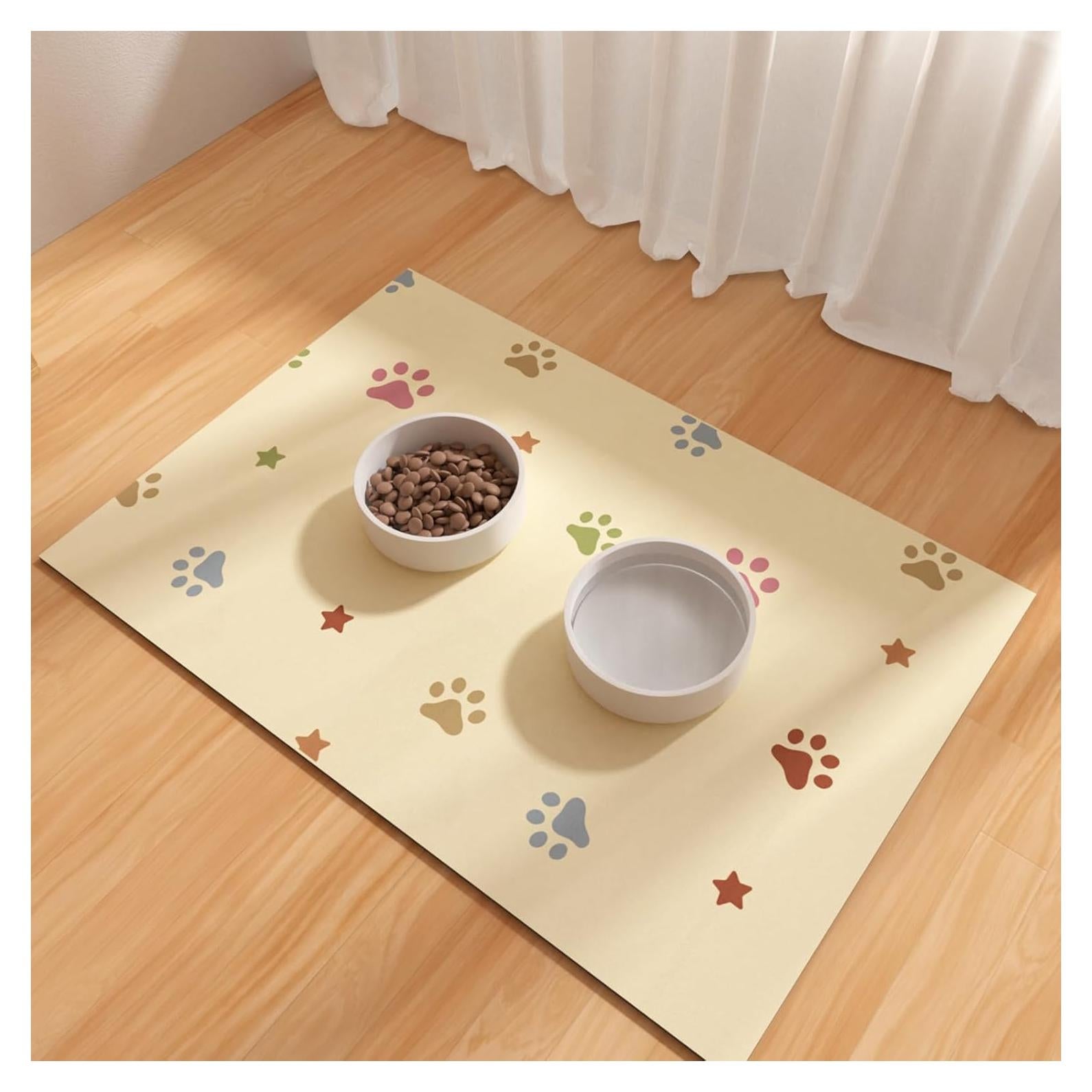 Alfombrilla Absorbente para Comida de Mascotas BLESWIN 30x50cm