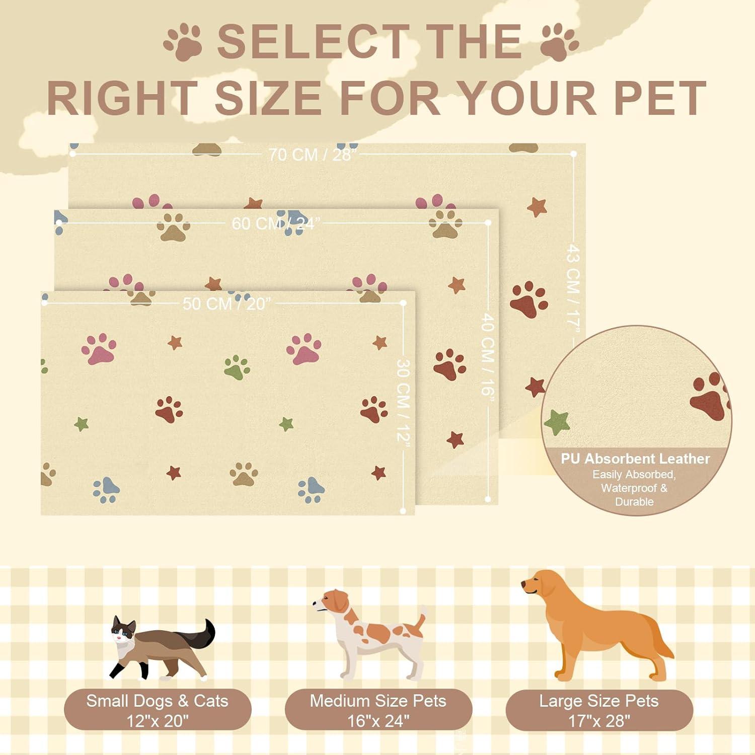 Alfombrilla Absorbente para Comida de Mascotas BLESWIN 30x50cm