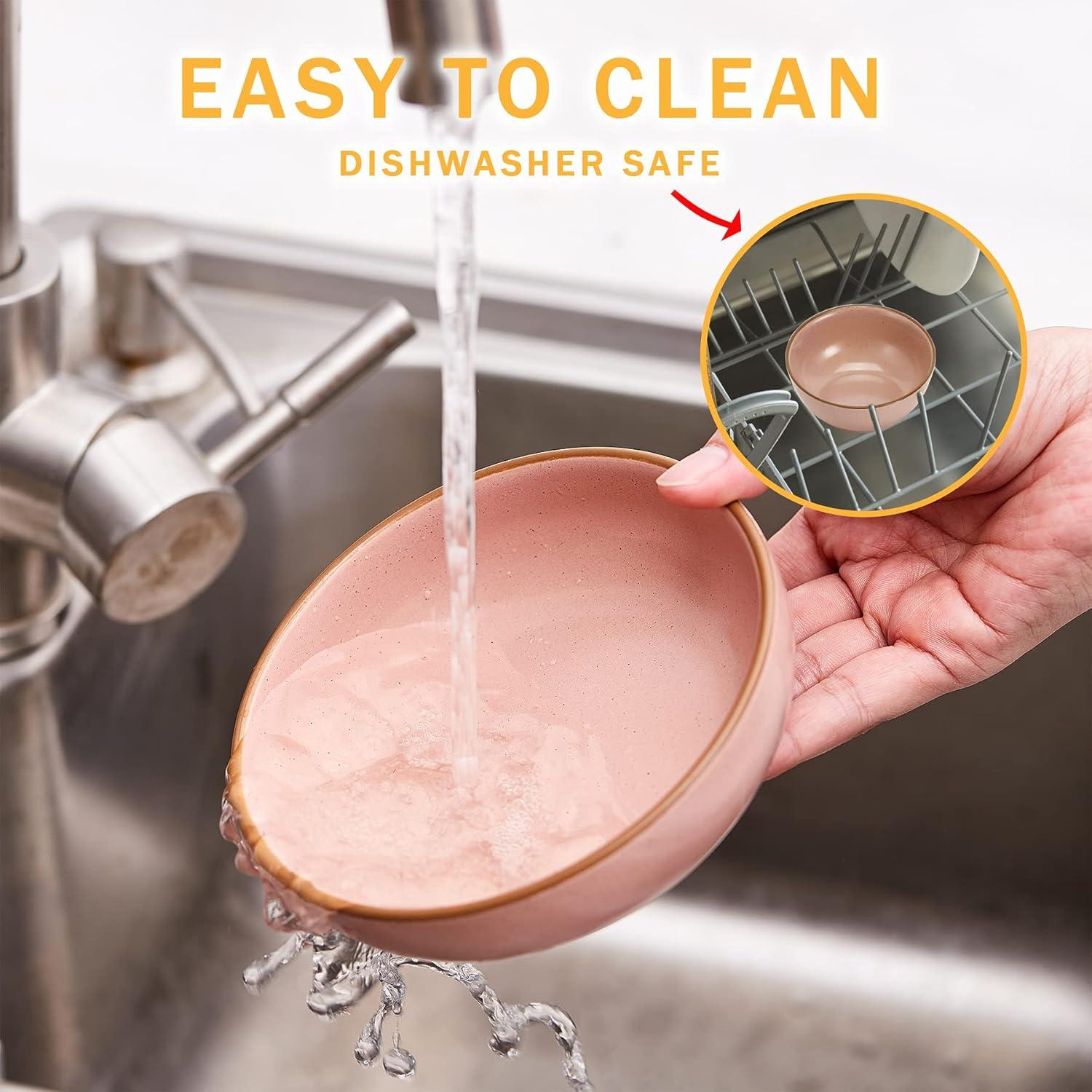 Cuencos de Cerámica para Gatos Howise - Set de 3 Rosa 13.2 cm