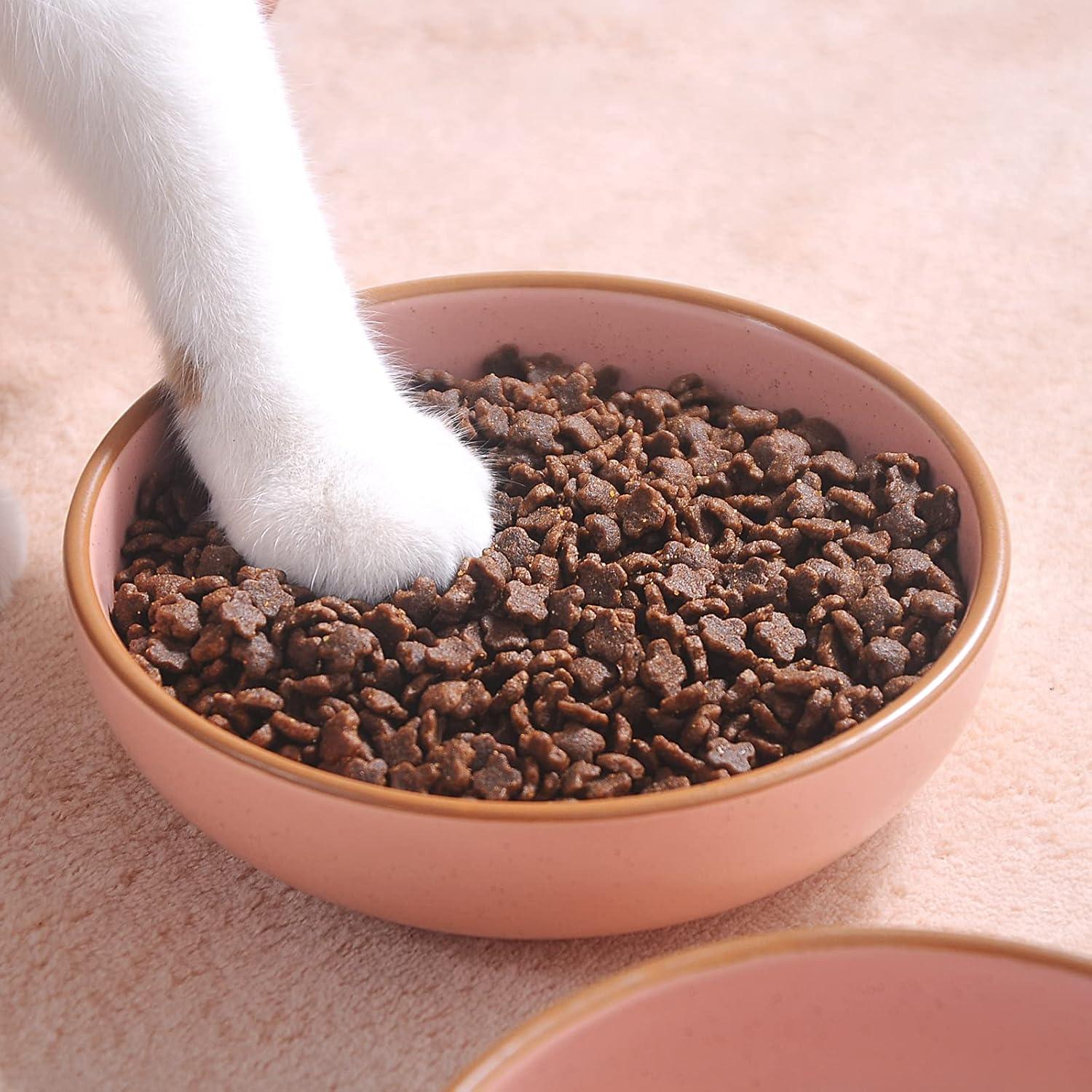 Cuencos de Cerámica para Gatos Howise - Set de 3 Rosa 13.2 cm