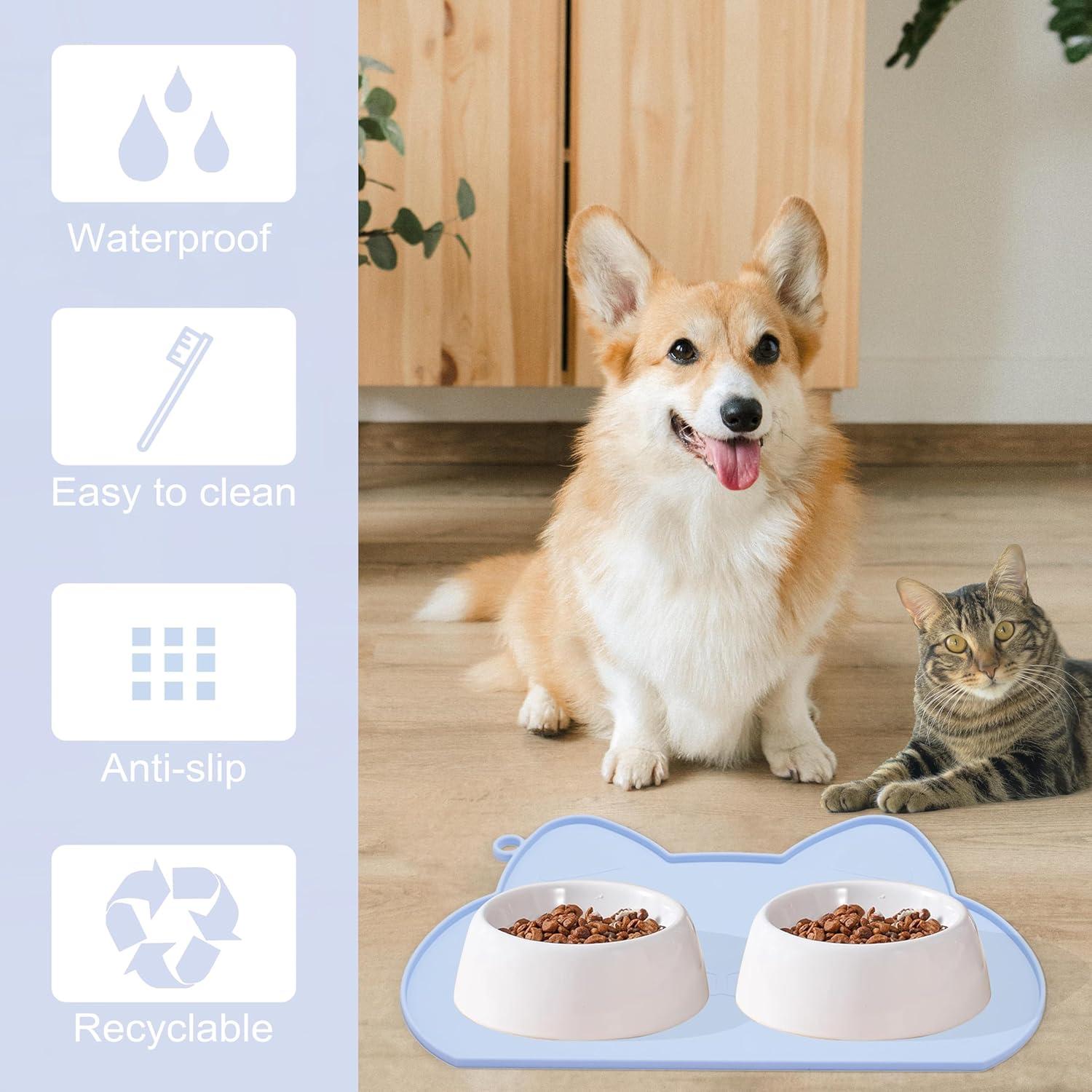 Alfombrilla de Silicona Impermeable para Mascotas Bikabpet 52x32cm