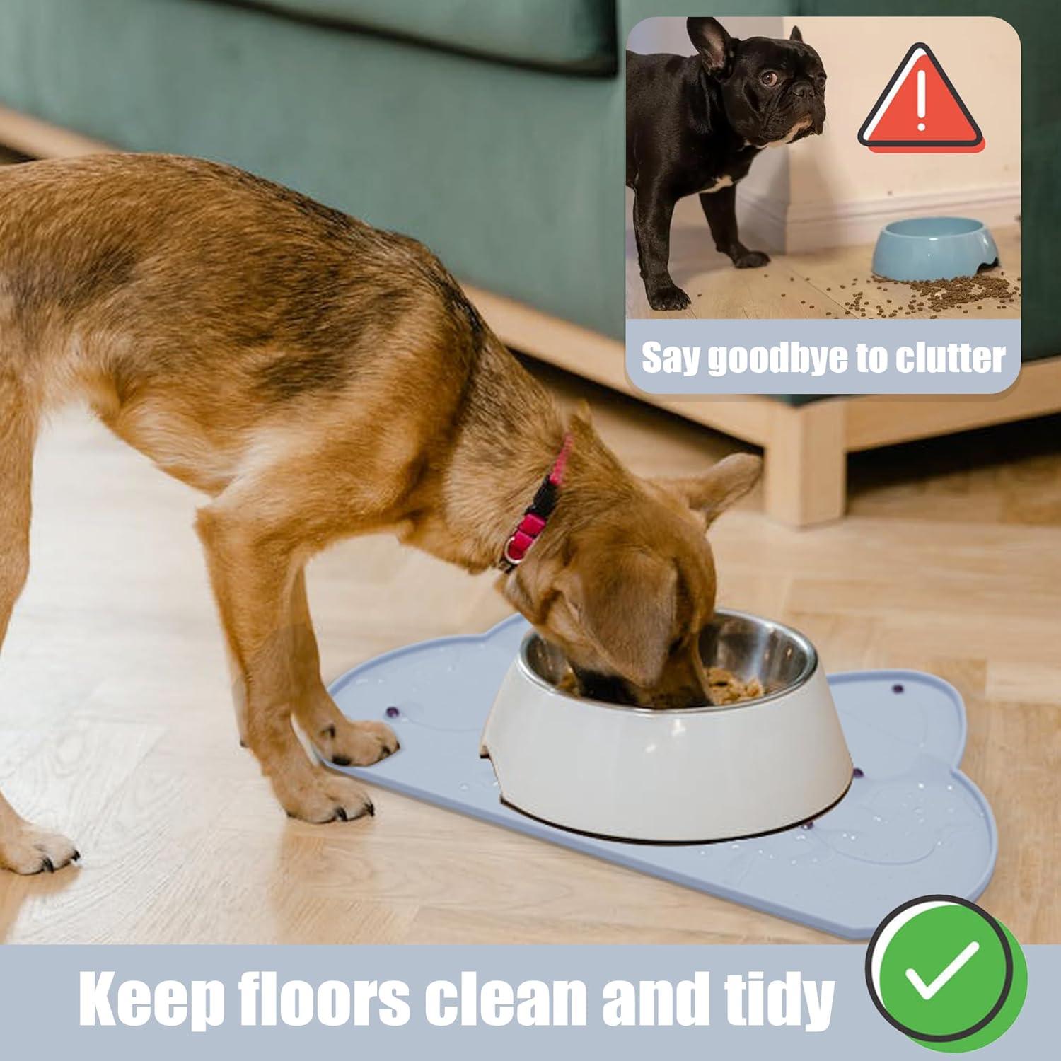 Alfombrilla de Silicona Impermeable para Mascotas Bikabpet 52x32cm