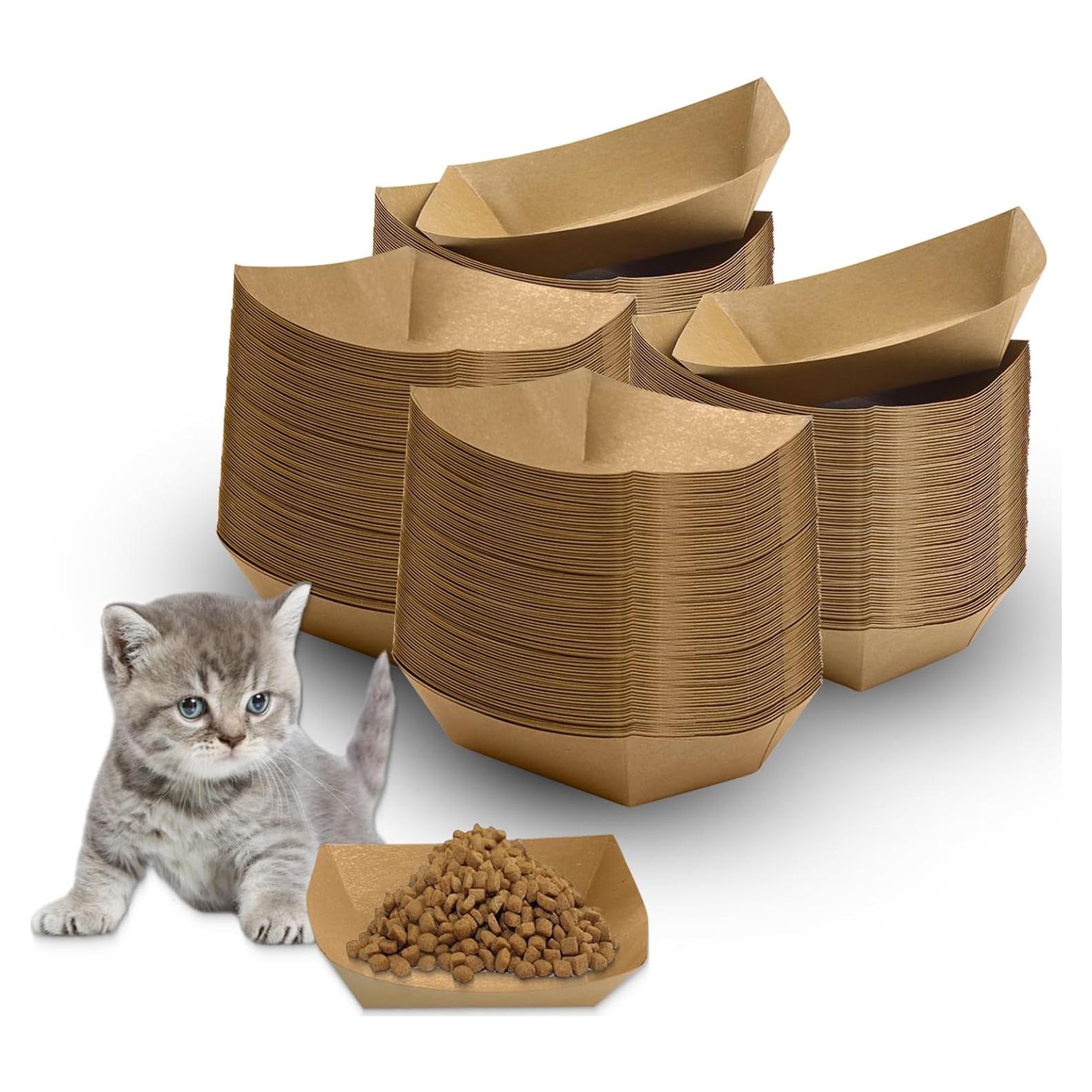 Cuencos Desechables para Mascotas LLHQAMT 50 Piezas 8.5cm