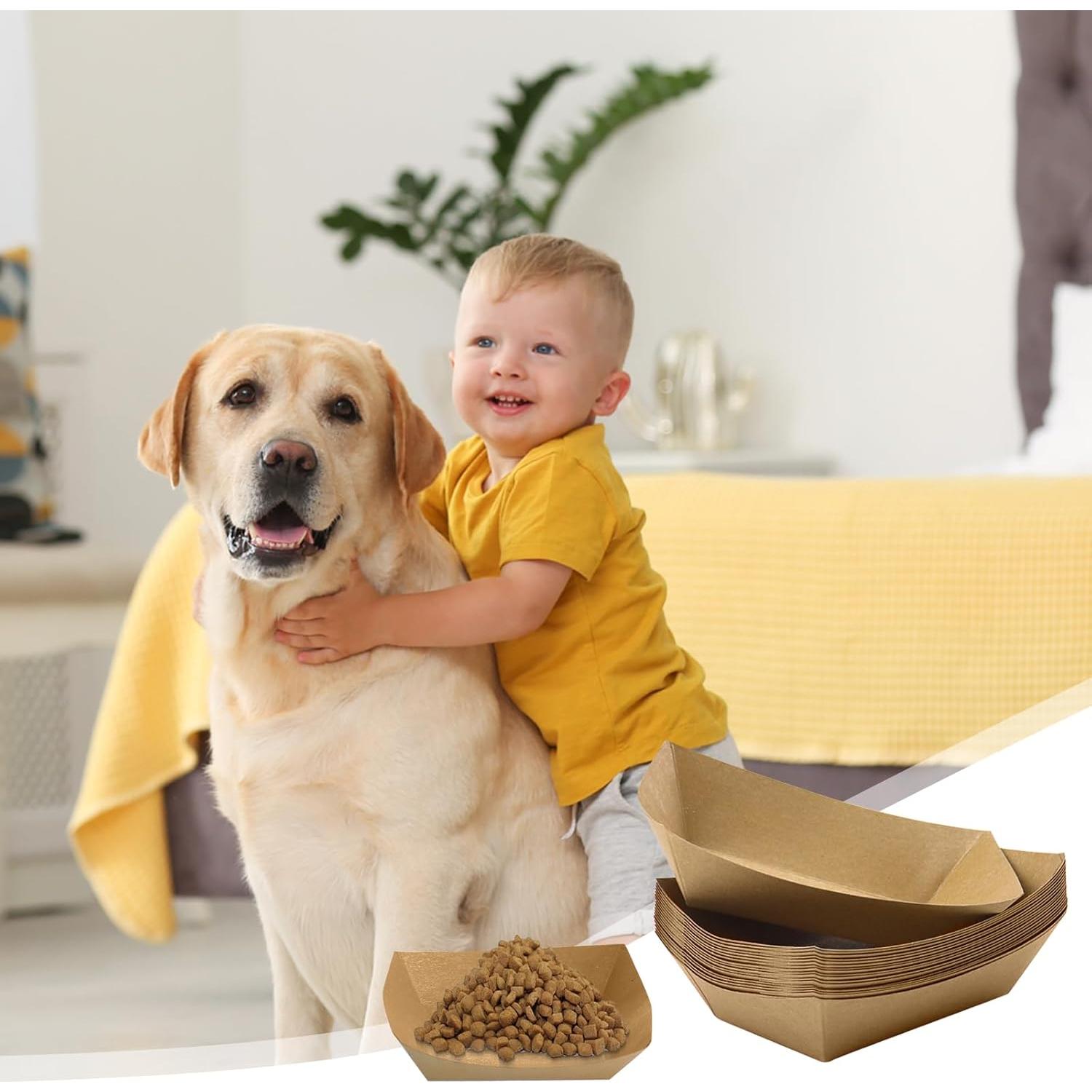 Cuencos Desechables para Mascotas LLHQAMT 50 Piezas 8.5cm