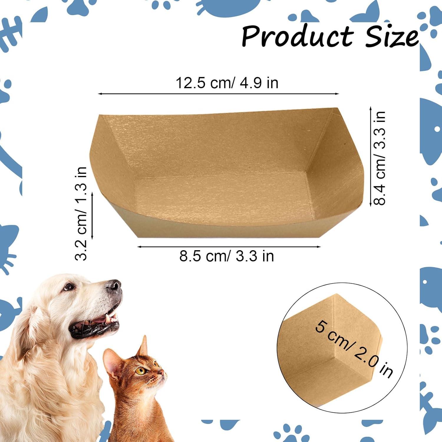 Cuencos Desechables para Mascotas LLHQAMT 50 Piezas 8.5cm