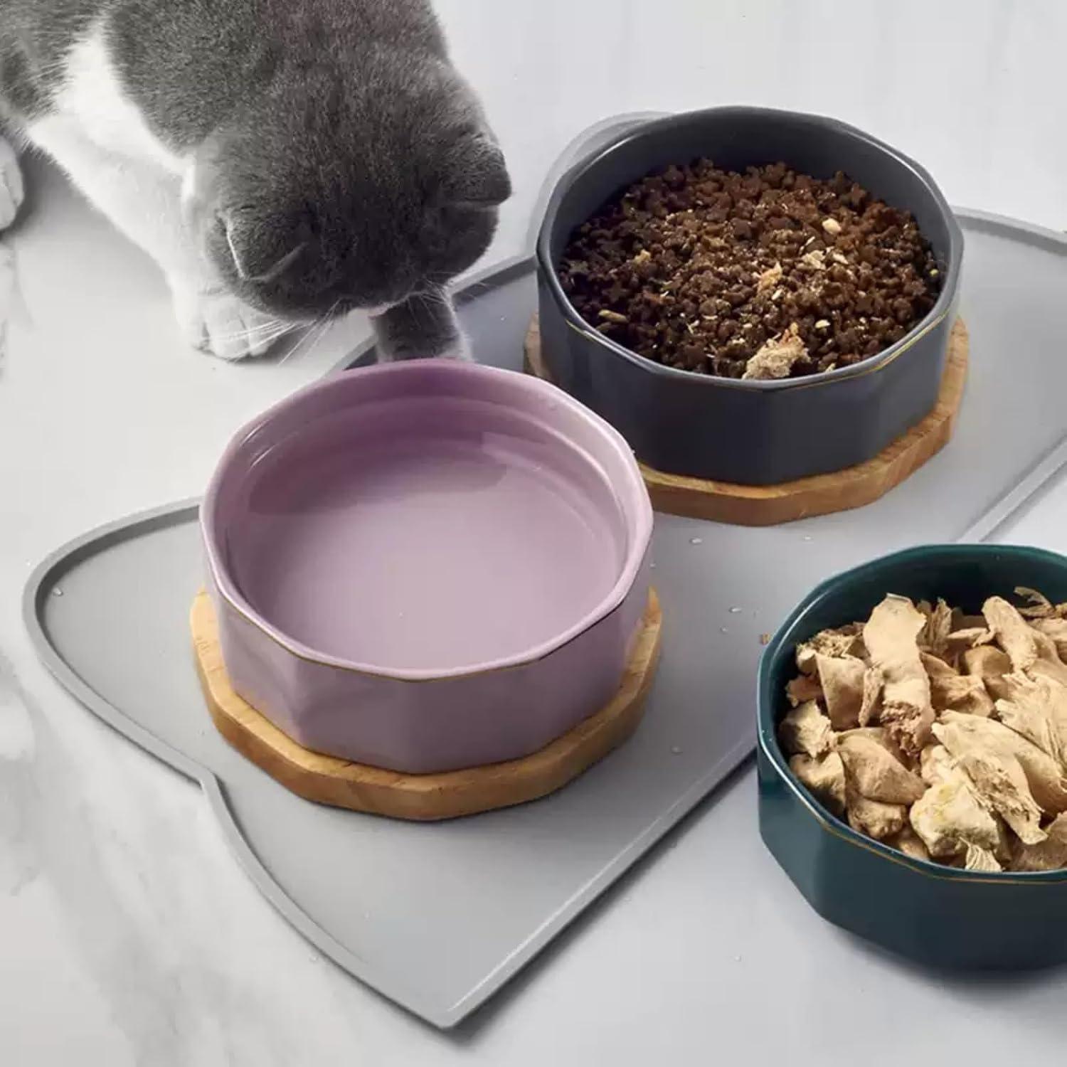 Alfombrilla de Silicona para Comida de Gato TOKAYIFE 44.5x25cm Gris