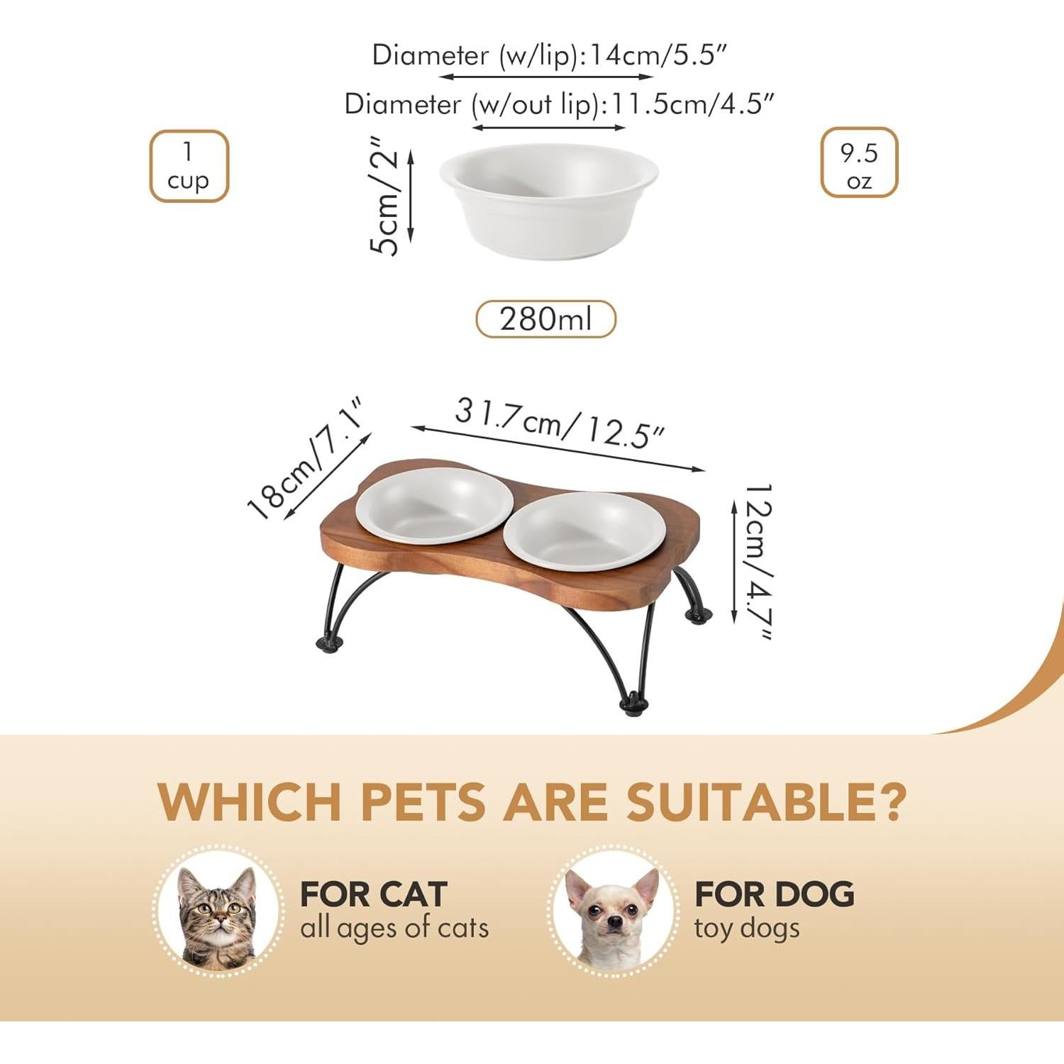 Juego de Cuencos Elevados de Cerámica Havniva 14 cm Blanco Mate