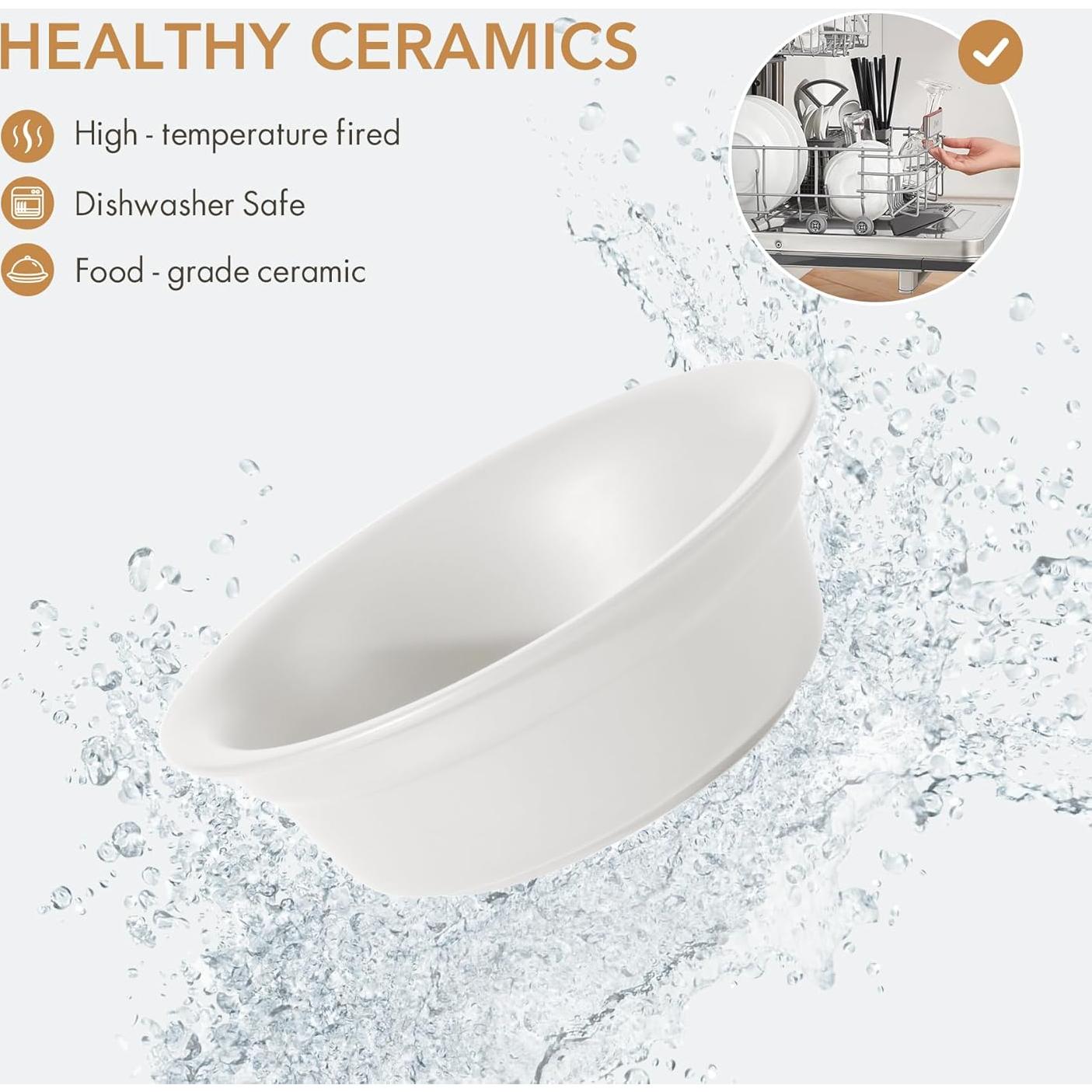 Juego de Cuencos Elevados de Cerámica Havniva 14 cm Blanco Mate