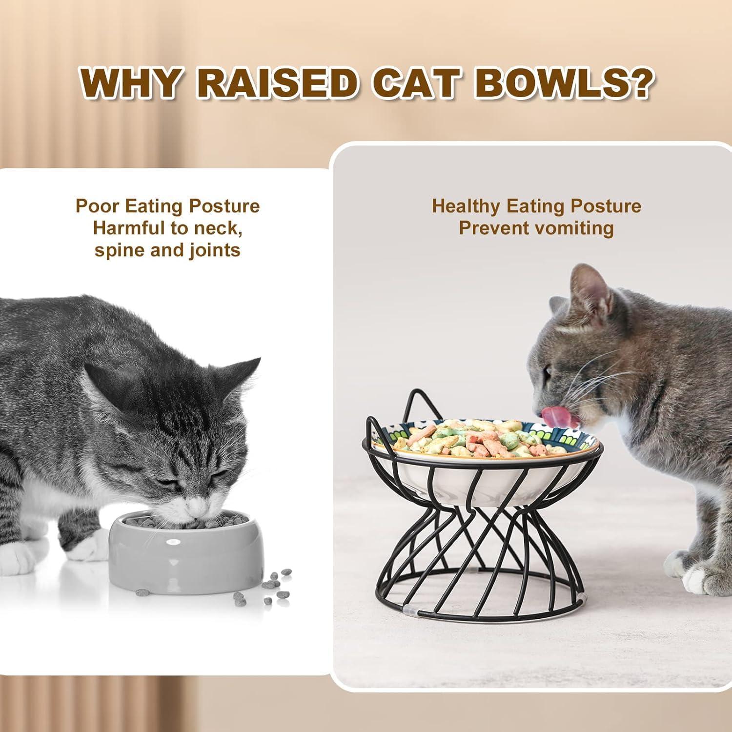 Soporte Elevado para Plato de Gato AHX - Hierro Antideslizante 15x12 cm