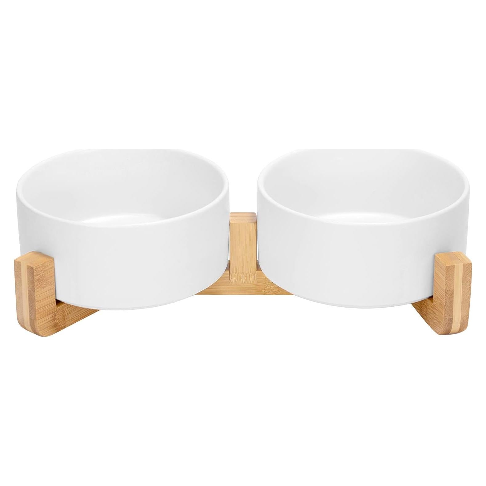 Tazón de Cerámica para Perros y Gatos SpunkyJunky 850 ml Doble