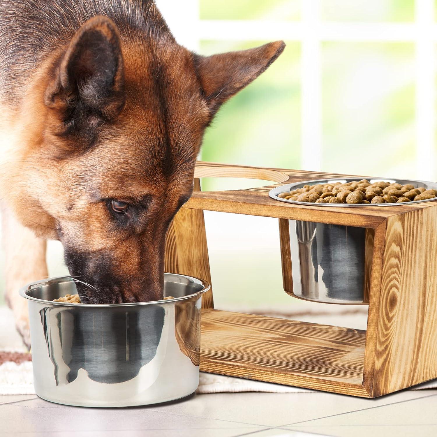 Soporte Elevado para Cuencos de Perros y Gatos VERGOODR Marrón
