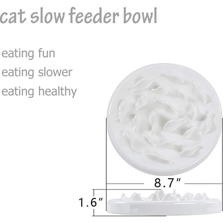 Tazón de Alimentación Lenta Lorde para Gatos Cerámica 22cm