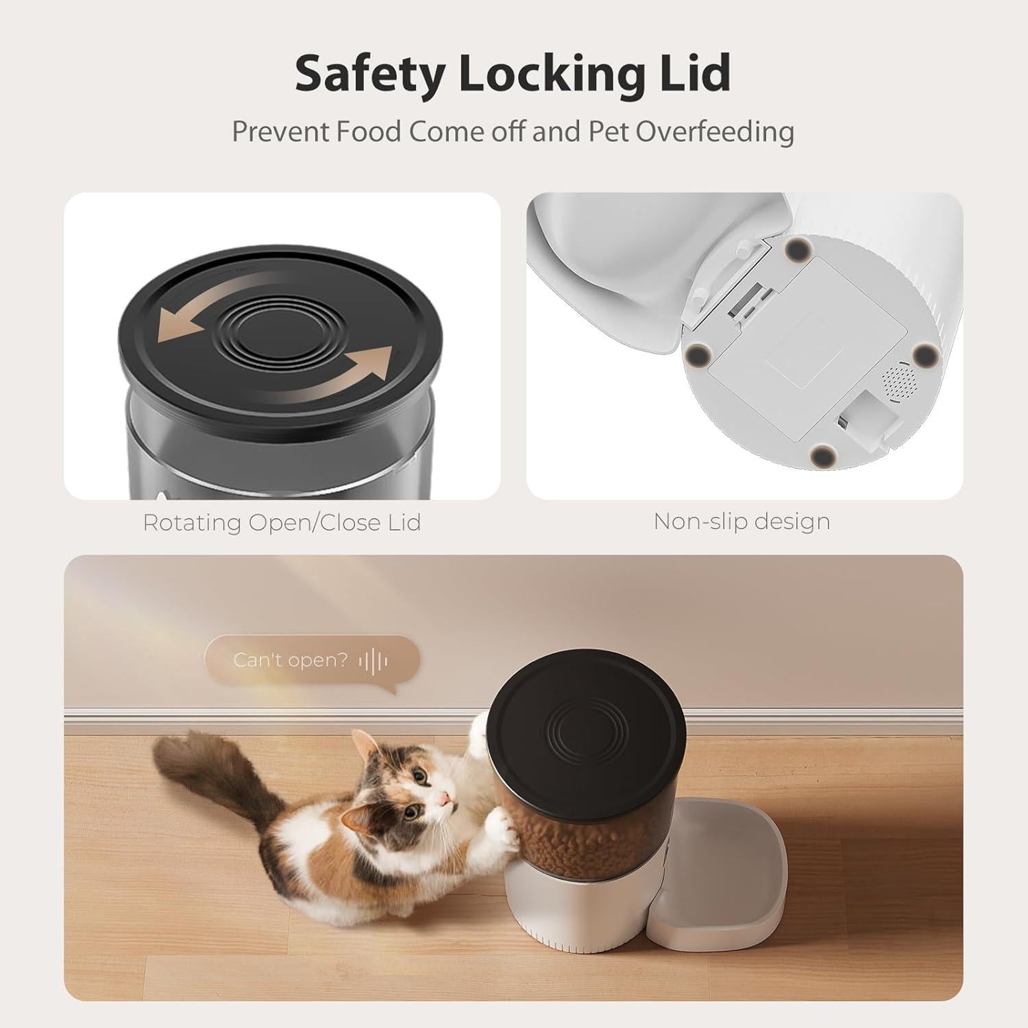 Comedero Automático para Gatos IMIPAW 3L Acero Inoxidable