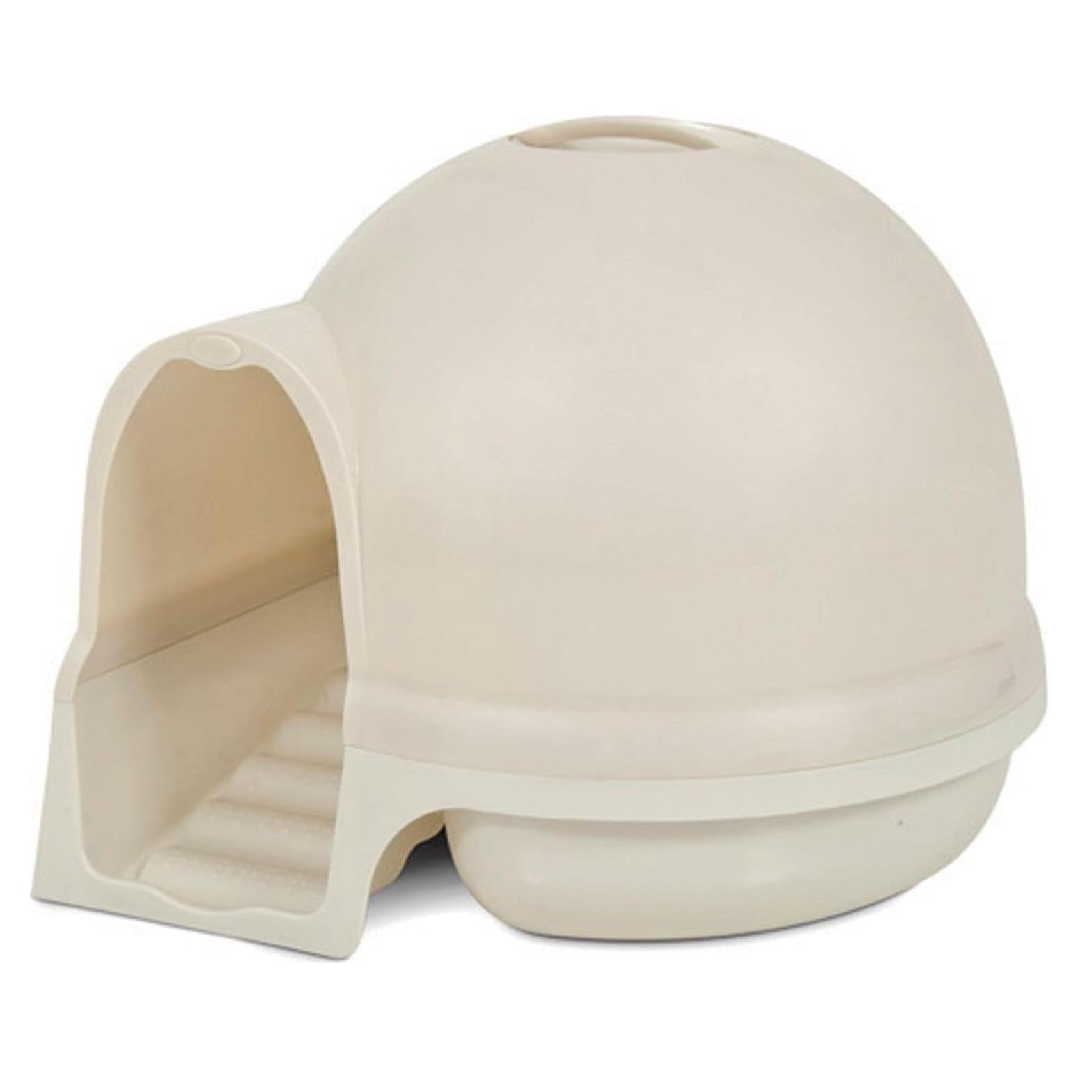 Caja de Arena Cubierta Petmate Booda Clean Step Dome - Blanco Perla