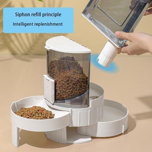 Comedero Automático 2 en 1 EFYUE Azul 2.2L para Perros y Gatos