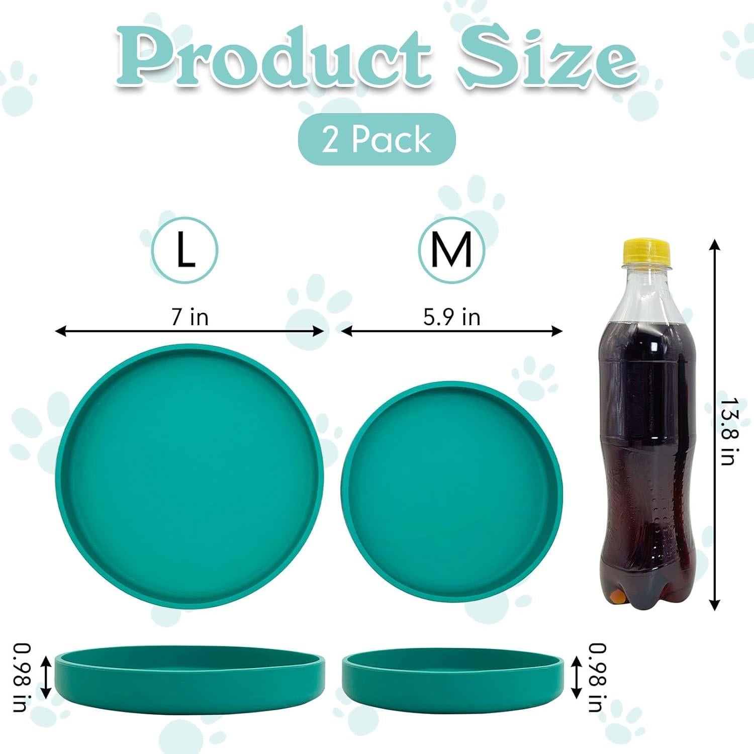 Cuenco de Silicona para Mascotas Apatal 17.78 cm Set de 2