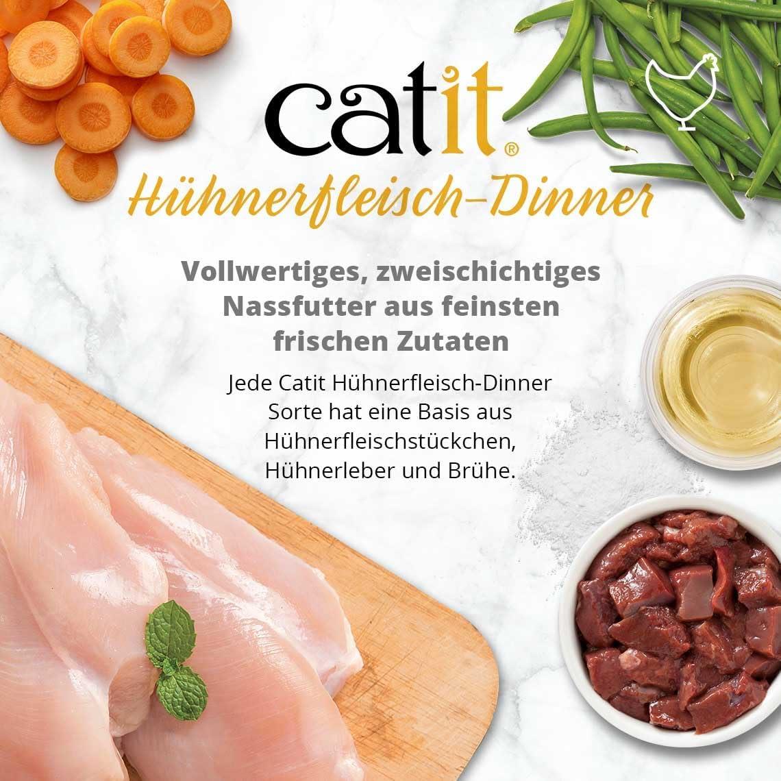 Catit Chicken Dinner with Liver & Sweet Potato – Hydrating and Healthy Wet Cat Food for Cats of All Ages