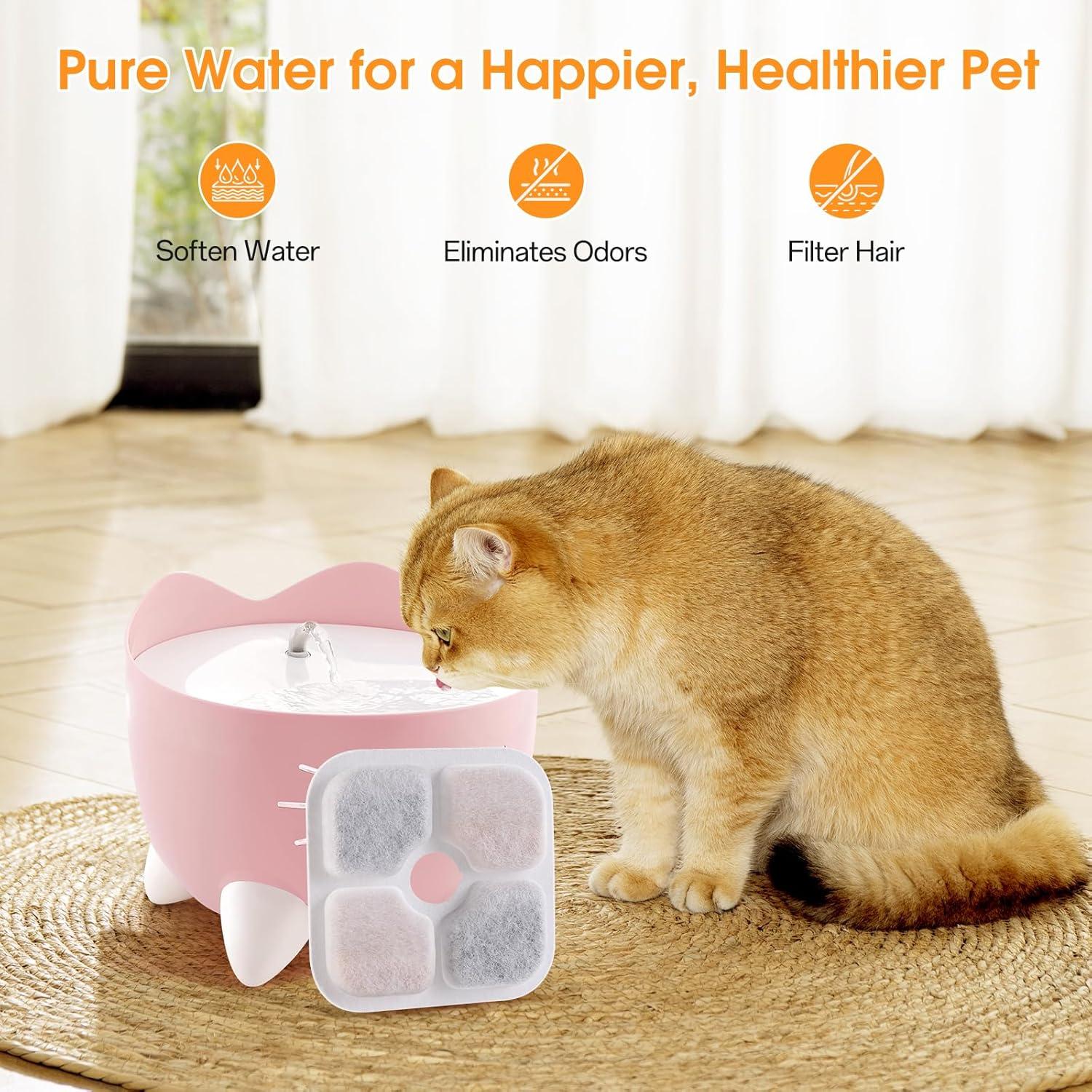 Filtros de Agua para Gatos Vovoloki Pixi - 16 Filtros + 4 Tubos