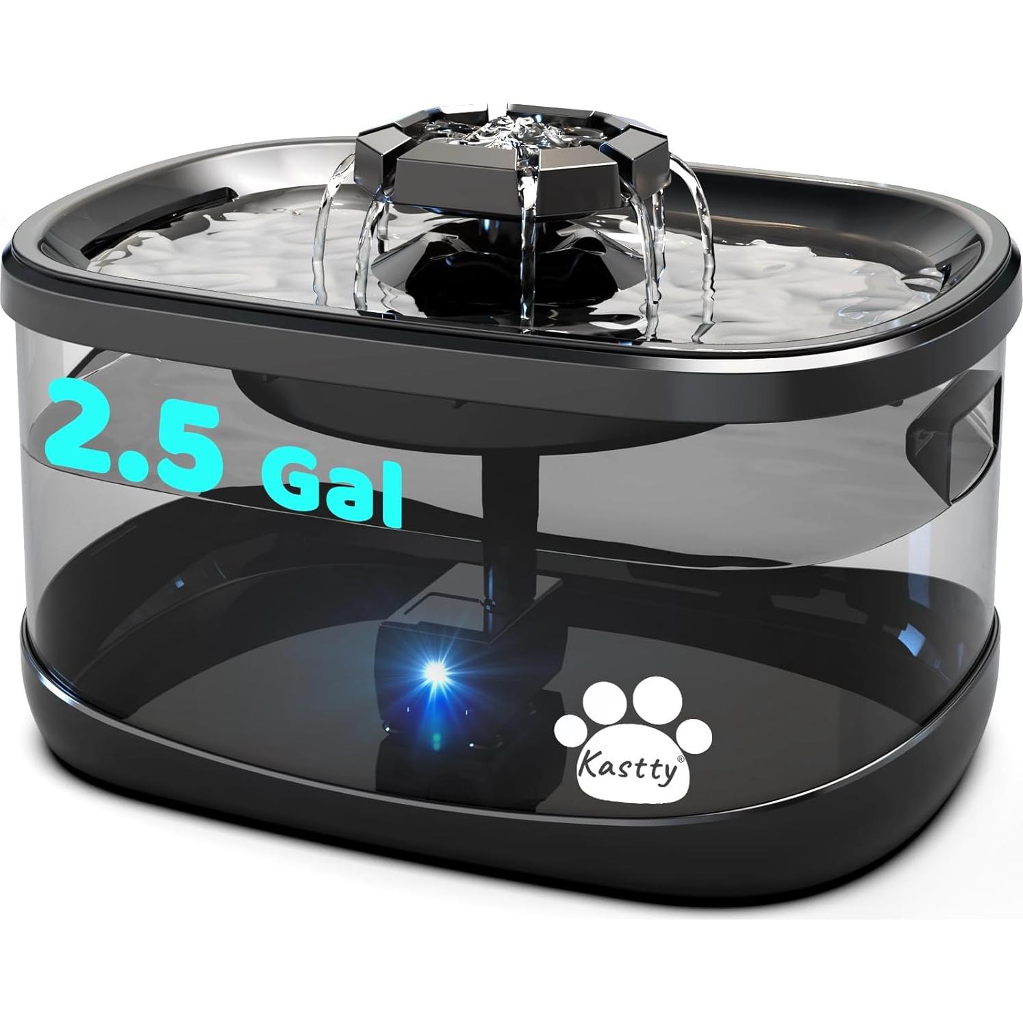 Fuente de Agua para Perros y Gatos Kastty 9.5L Filtro Grande