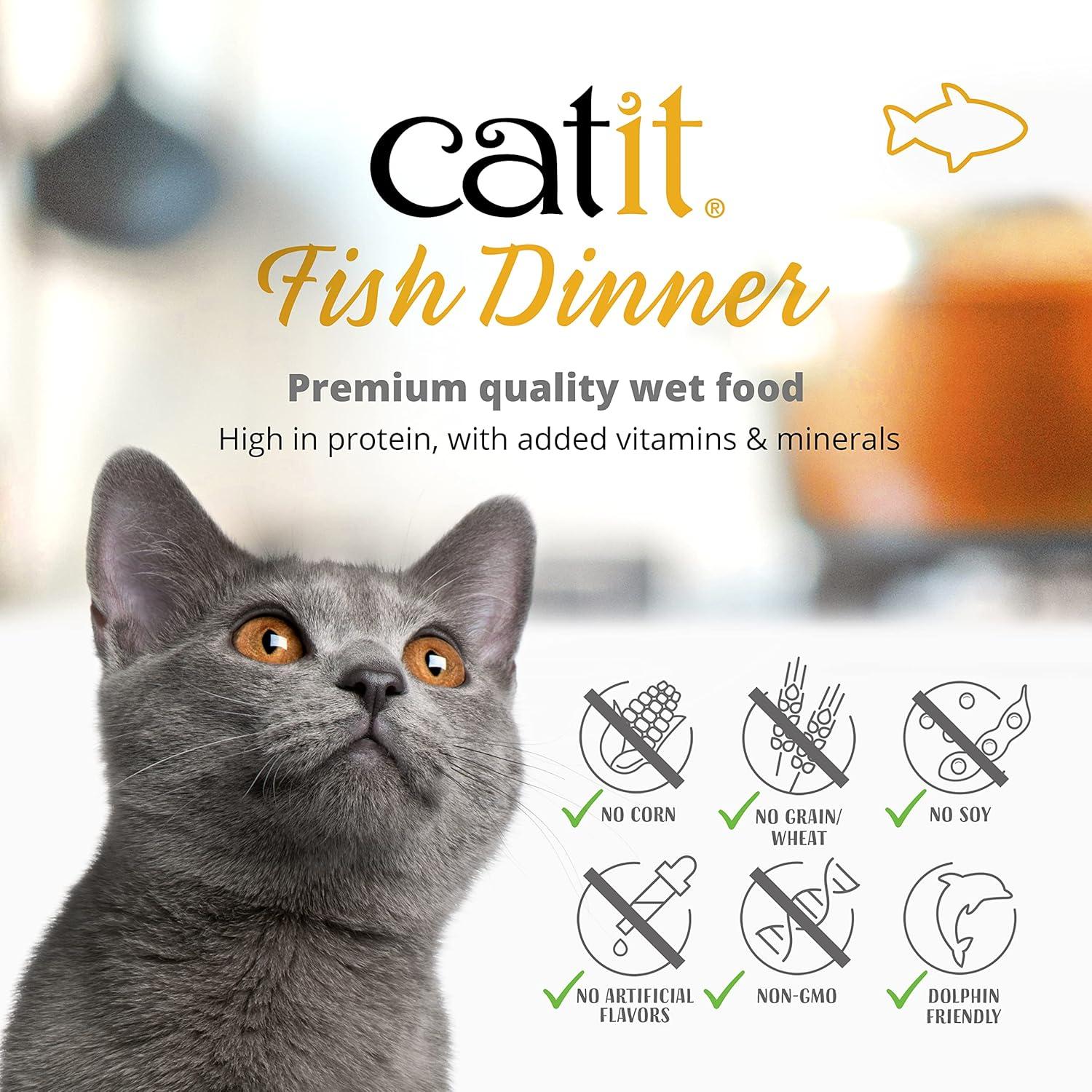 Comida Húmeda para Gatos Catit Sabor Cangrejo y Calabaza 4x320g