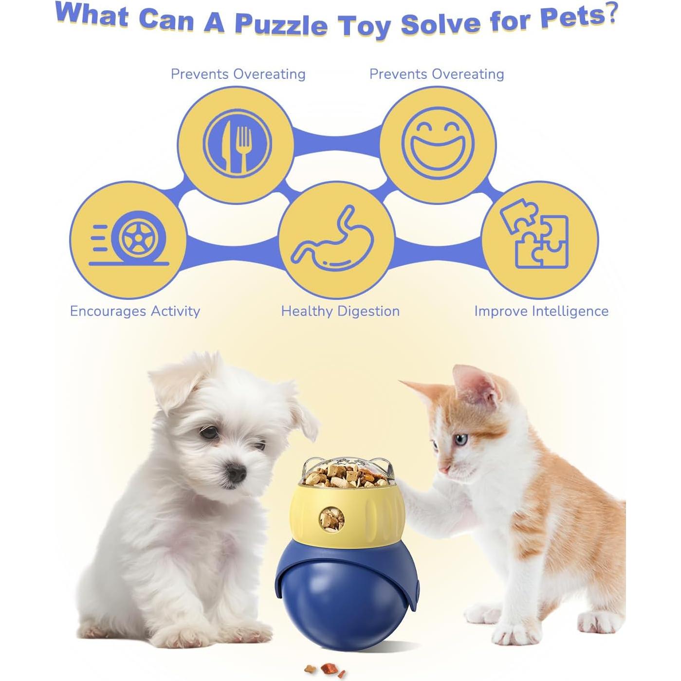 Comedero Interactivo para Gatos y Perros WRSION 8.6x7.6cm