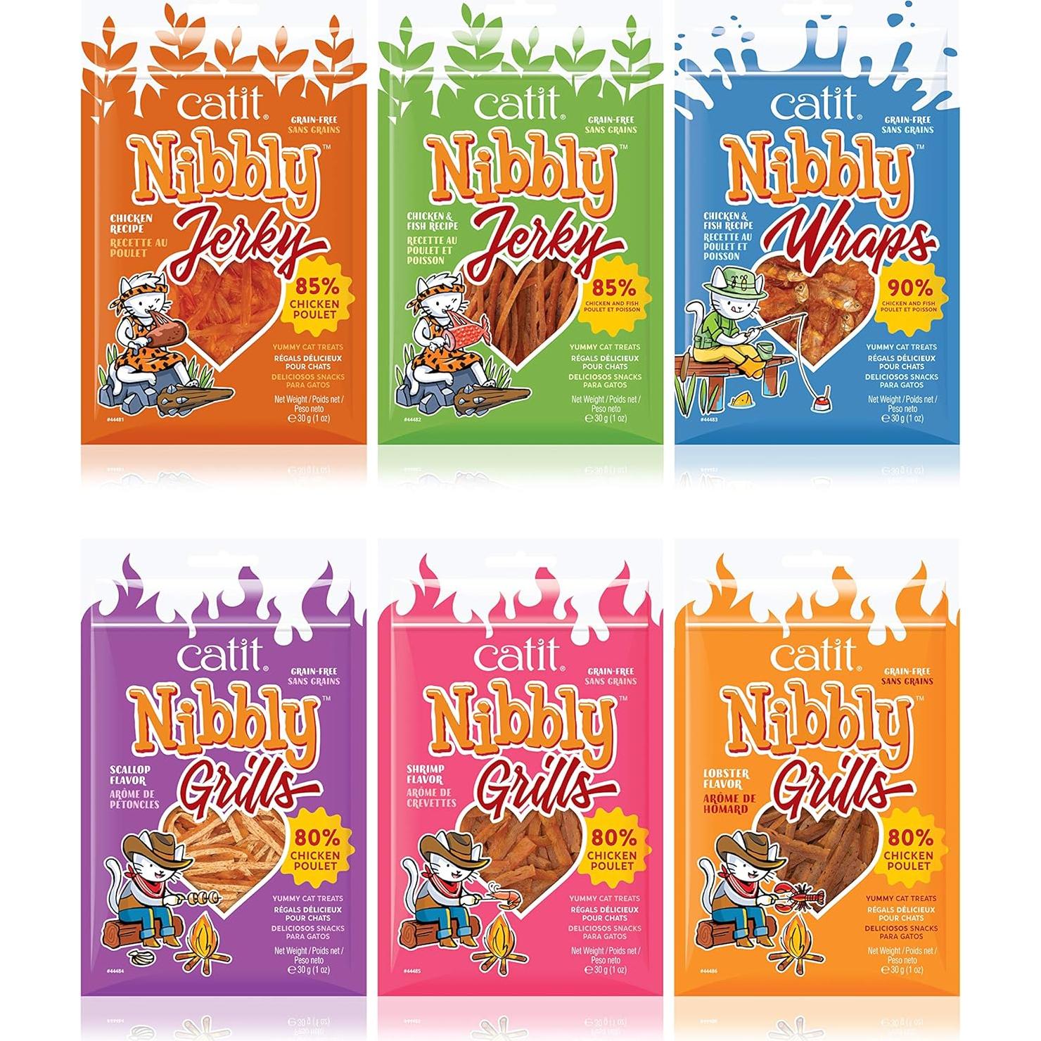 Catit Nibbly Grills Cat Treats, Chicken & Shrimp Recipe - Grain-Free Cat Treat 1.06 Ounce (Pack of 1)