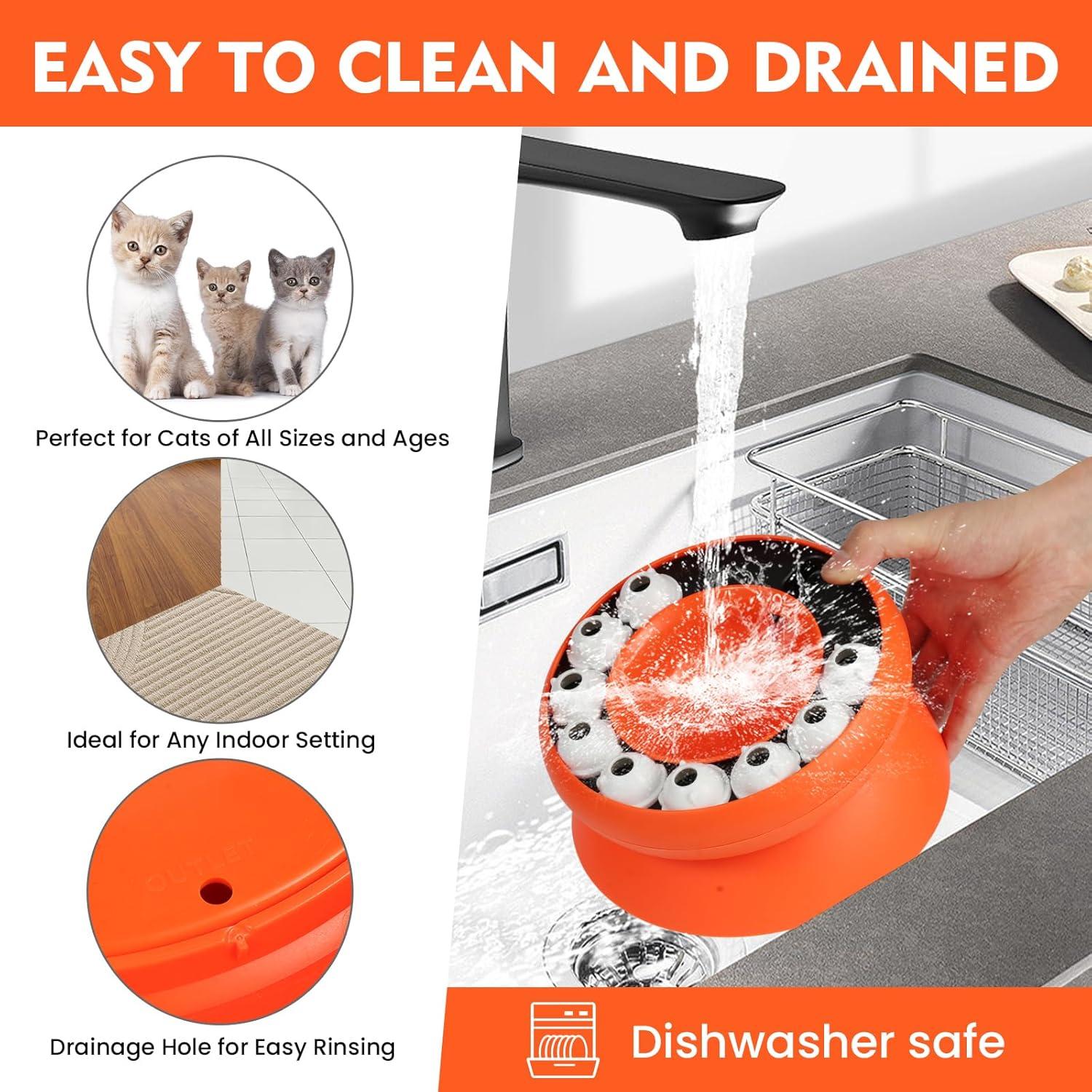 Comedero Interactivo para Gatos Lanbtorn - Alimentación Lenta 21cm