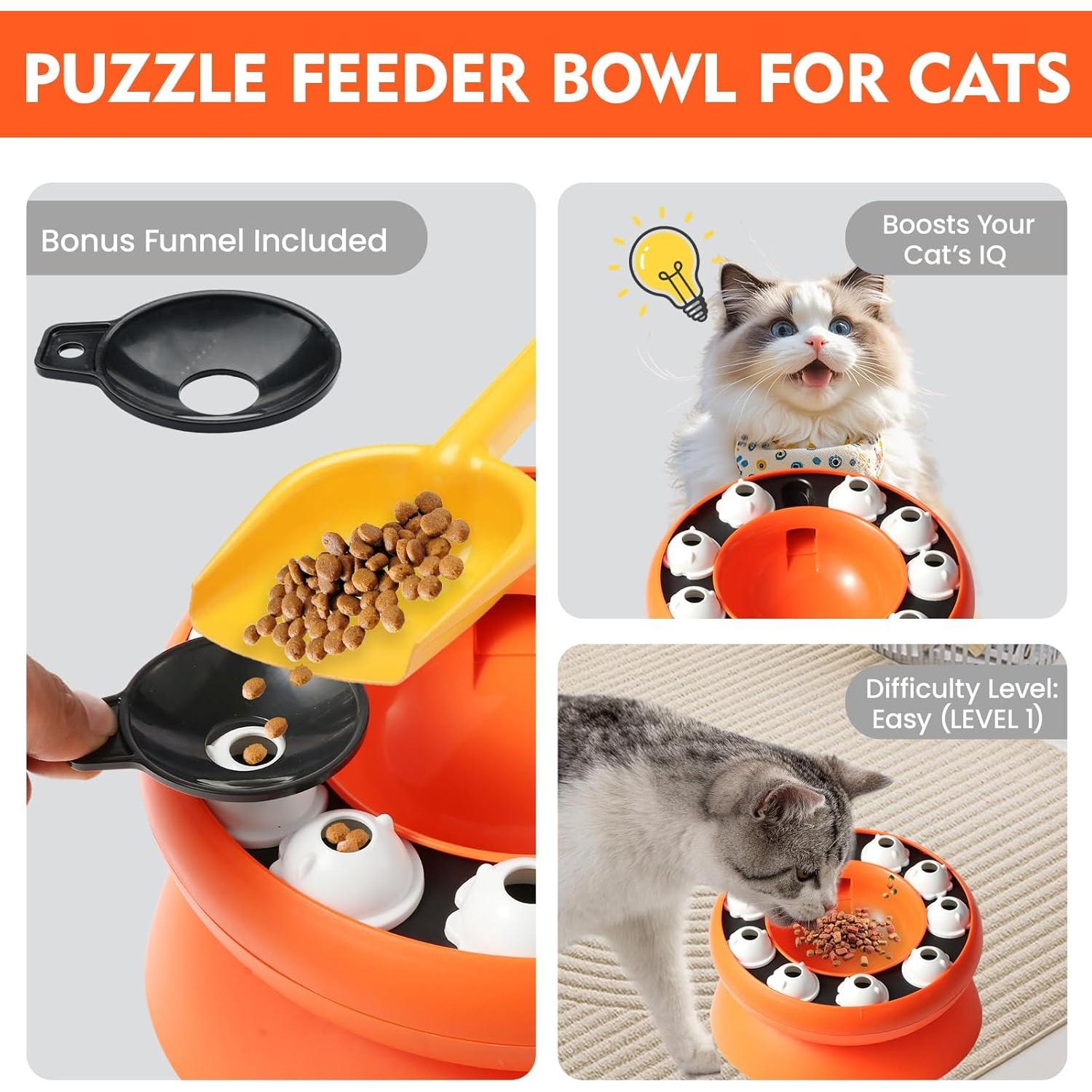 Comedero Interactivo para Gatos Lanbtorn - Alimentación Lenta 21cm