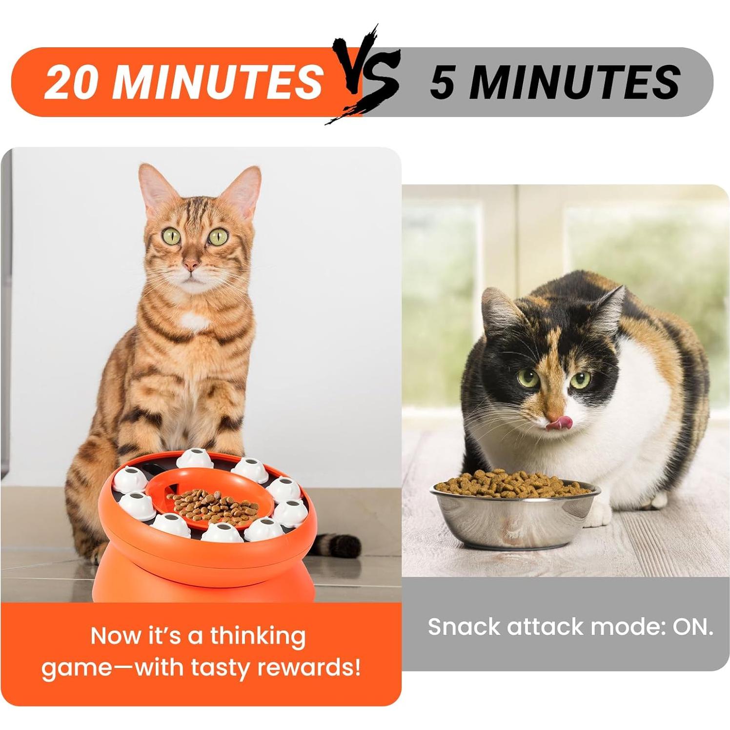 Comedero Interactivo para Gatos Lanbtorn - Alimentación Lenta 21cm
