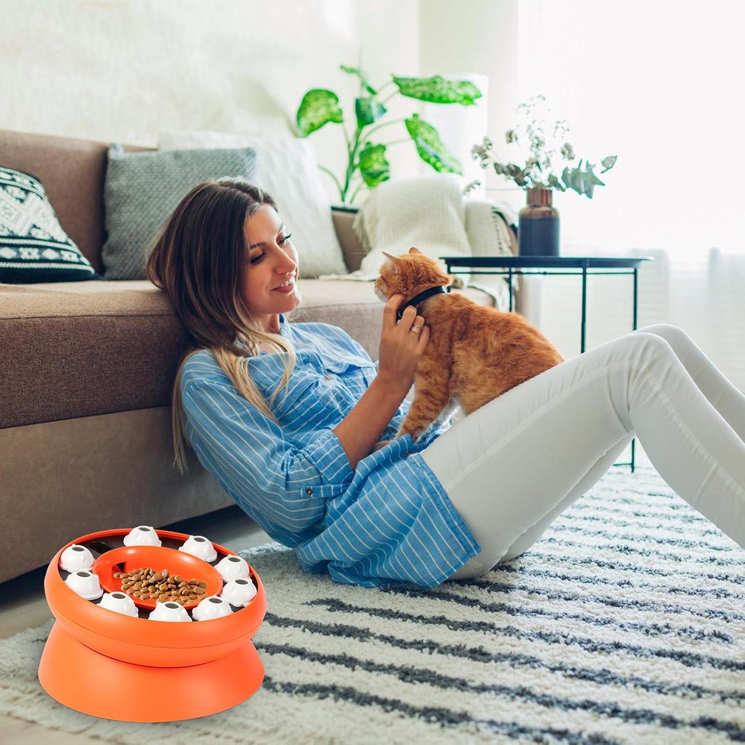 Comedero Interactivo para Gatos Lanbtorn - Alimentación Lenta 21cm