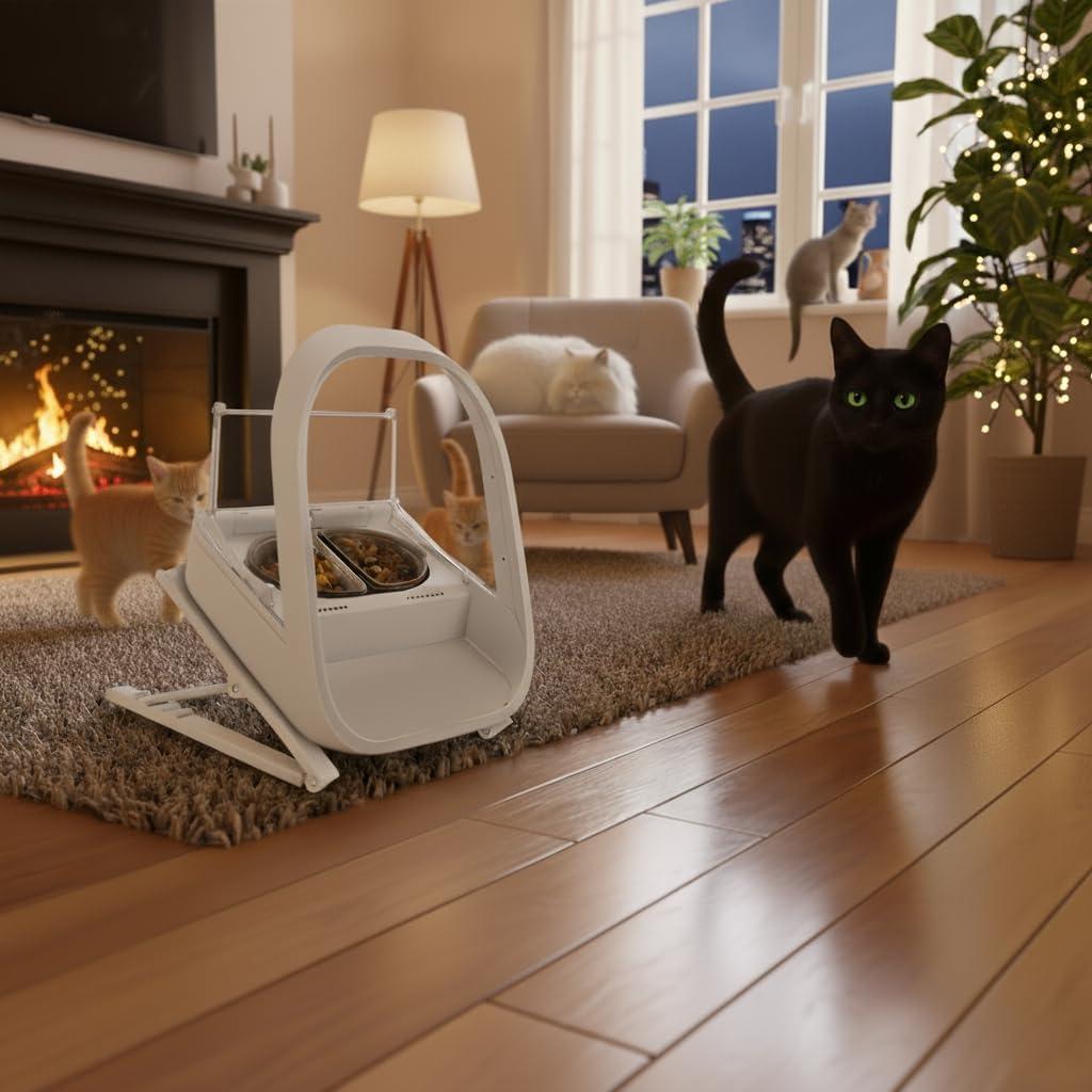 Soporte Ajustable para Comedero de Gatos SureFeed - Elevado y Antideslizante