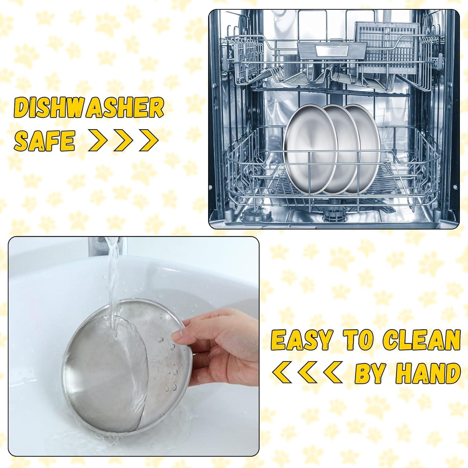 Domensi 8 Piezas Cuencos Acero Inoxidable para Gatos 14 cm