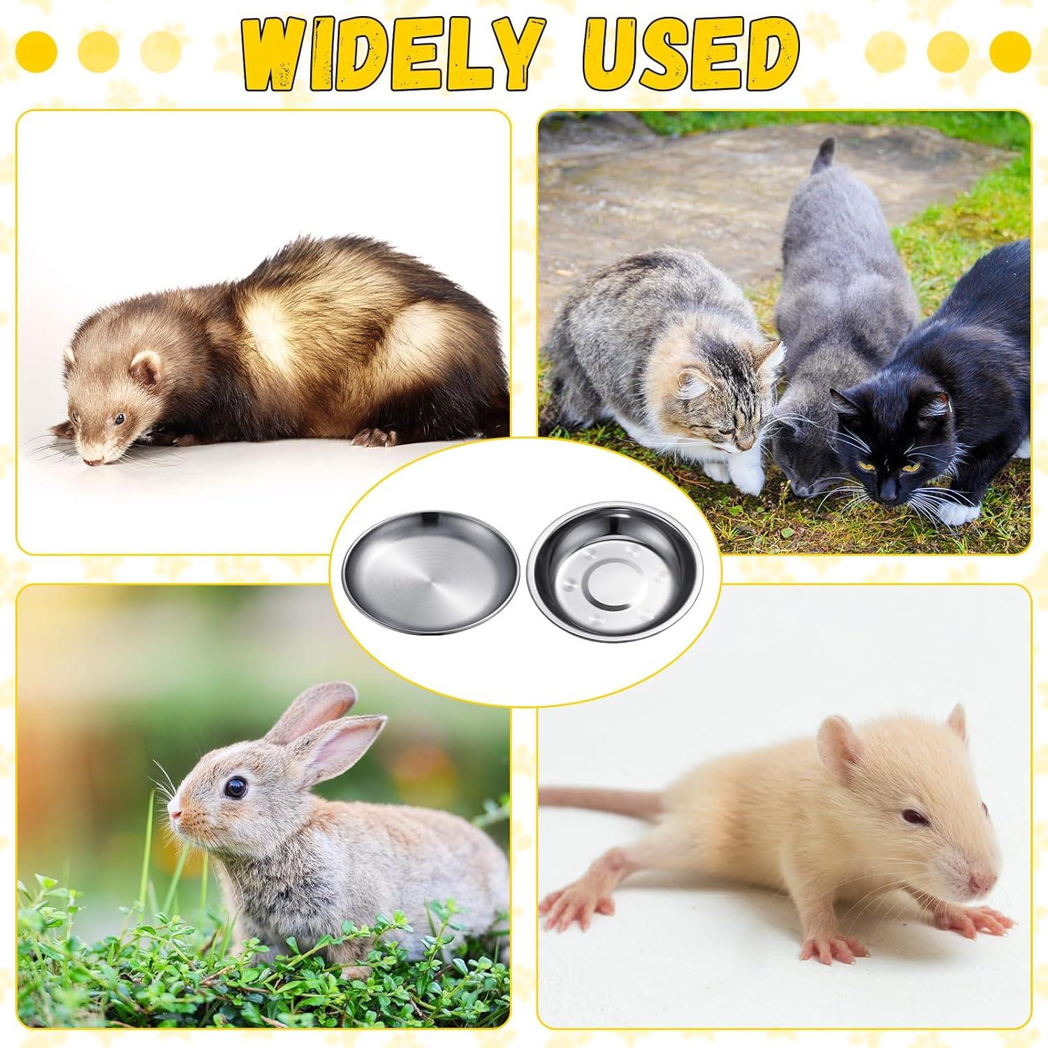 Domensi 8 Piezas Cuencos Acero Inoxidable para Gatos 14 cm