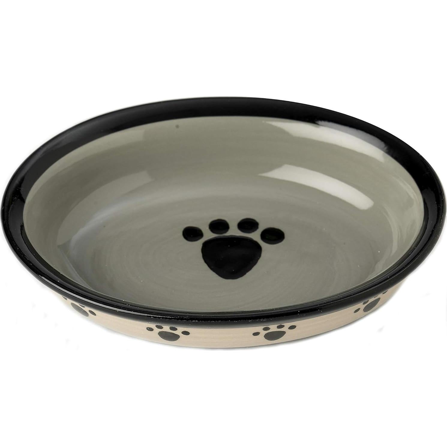 Tazón Ovalado de Cerámica PetRageous 44247 para Gatos 15.88 cm